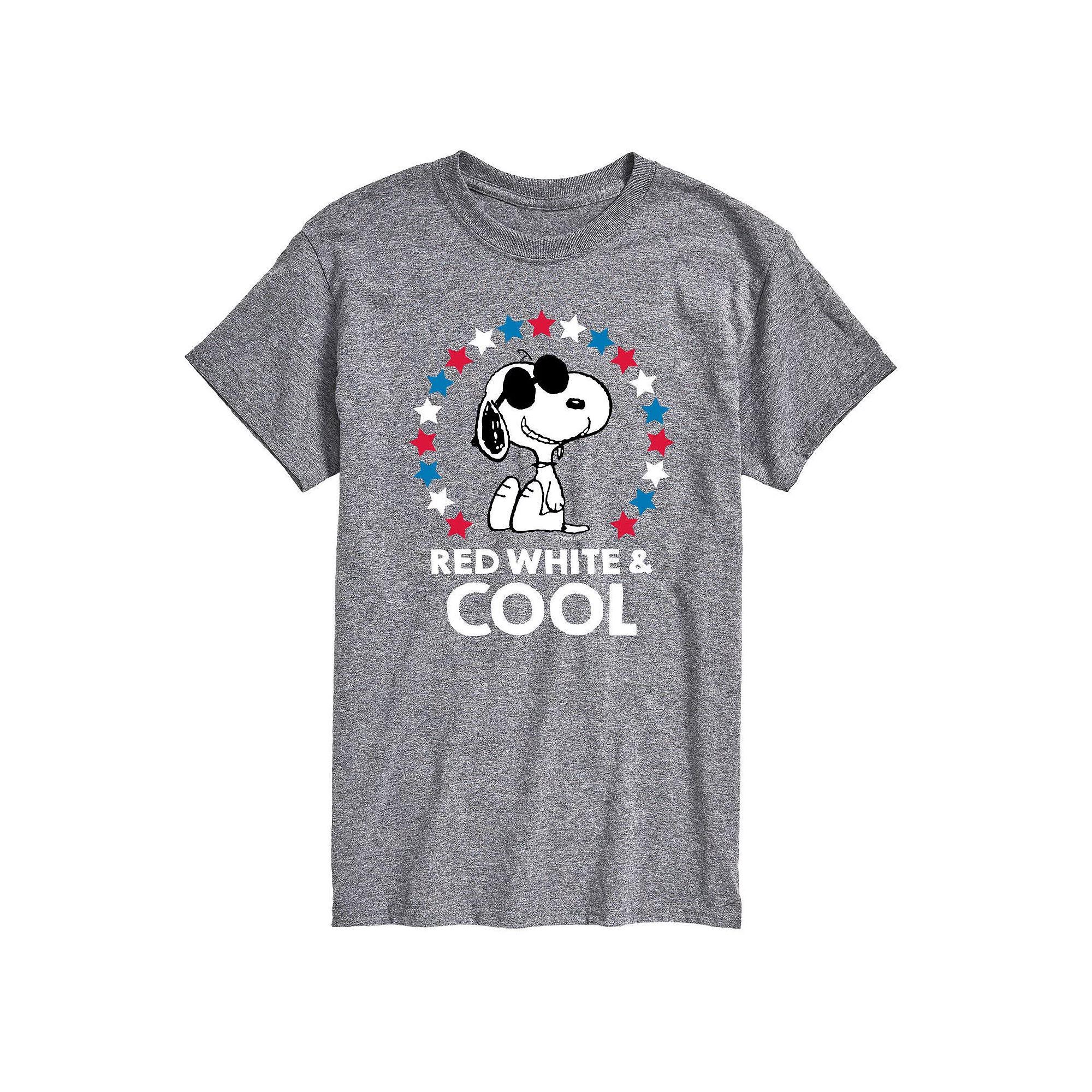 Big & Tall Peanuts Red White & Cool Tee, Mens Product Image