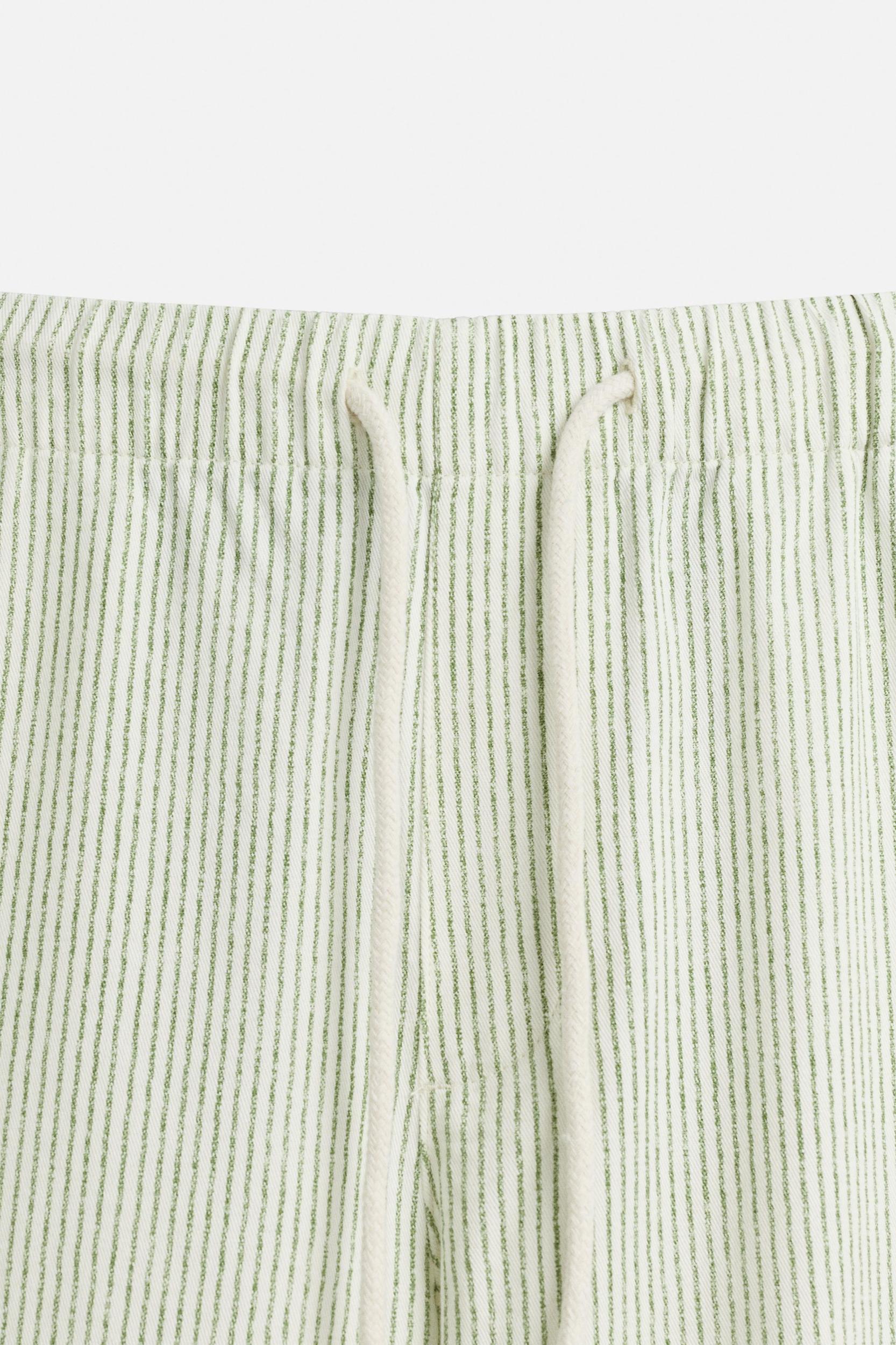 STRIPED BAGGY FIT PANTS Product Image