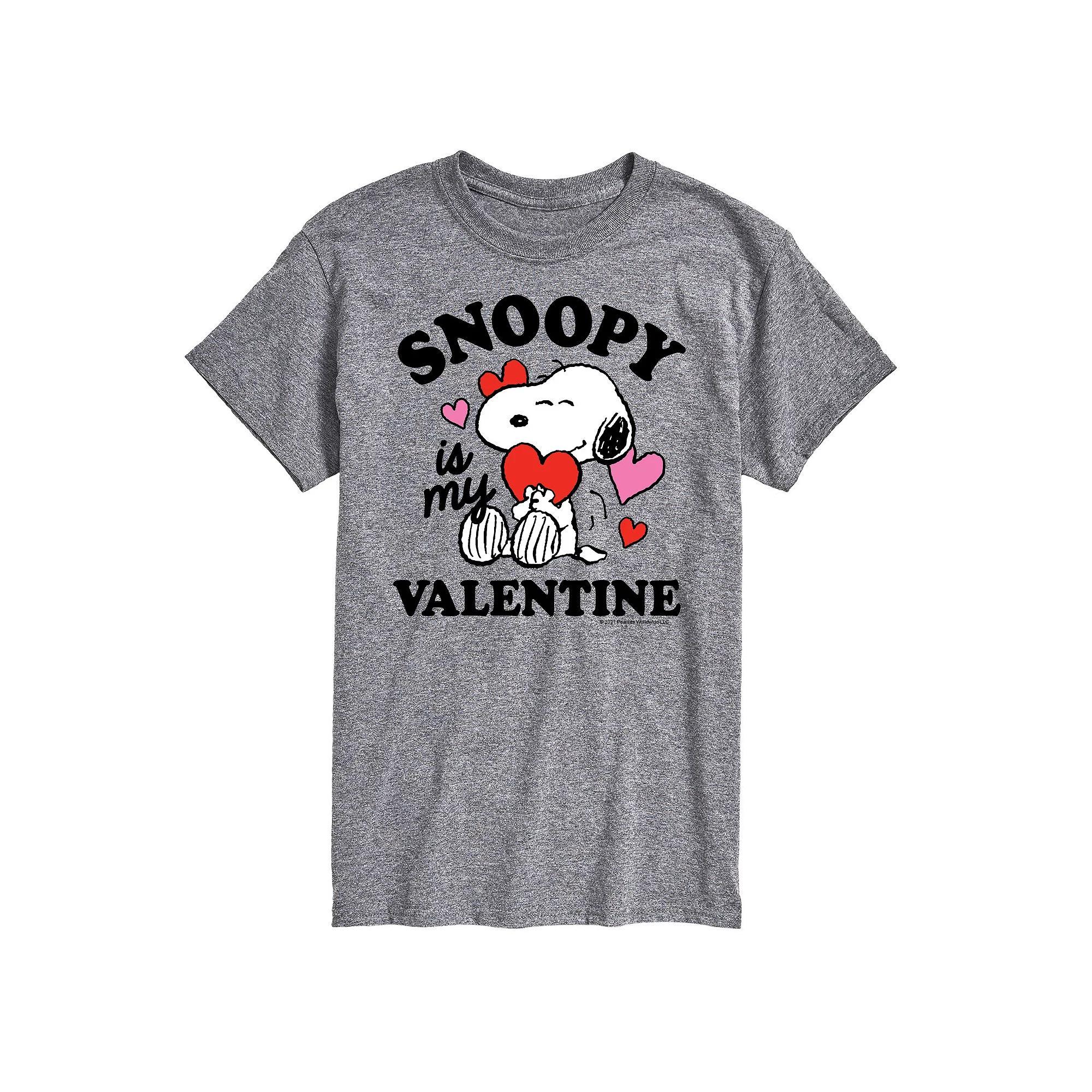 Men's Peanuts Snoopy My Valentine Tee, Size: Large, Gray Product Image