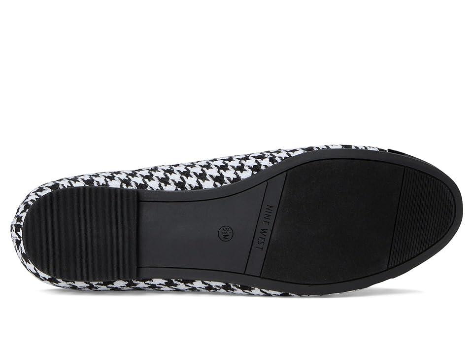 Nine West Prosep White Houndstooth Multi) Women's Flat Shoes Product Image