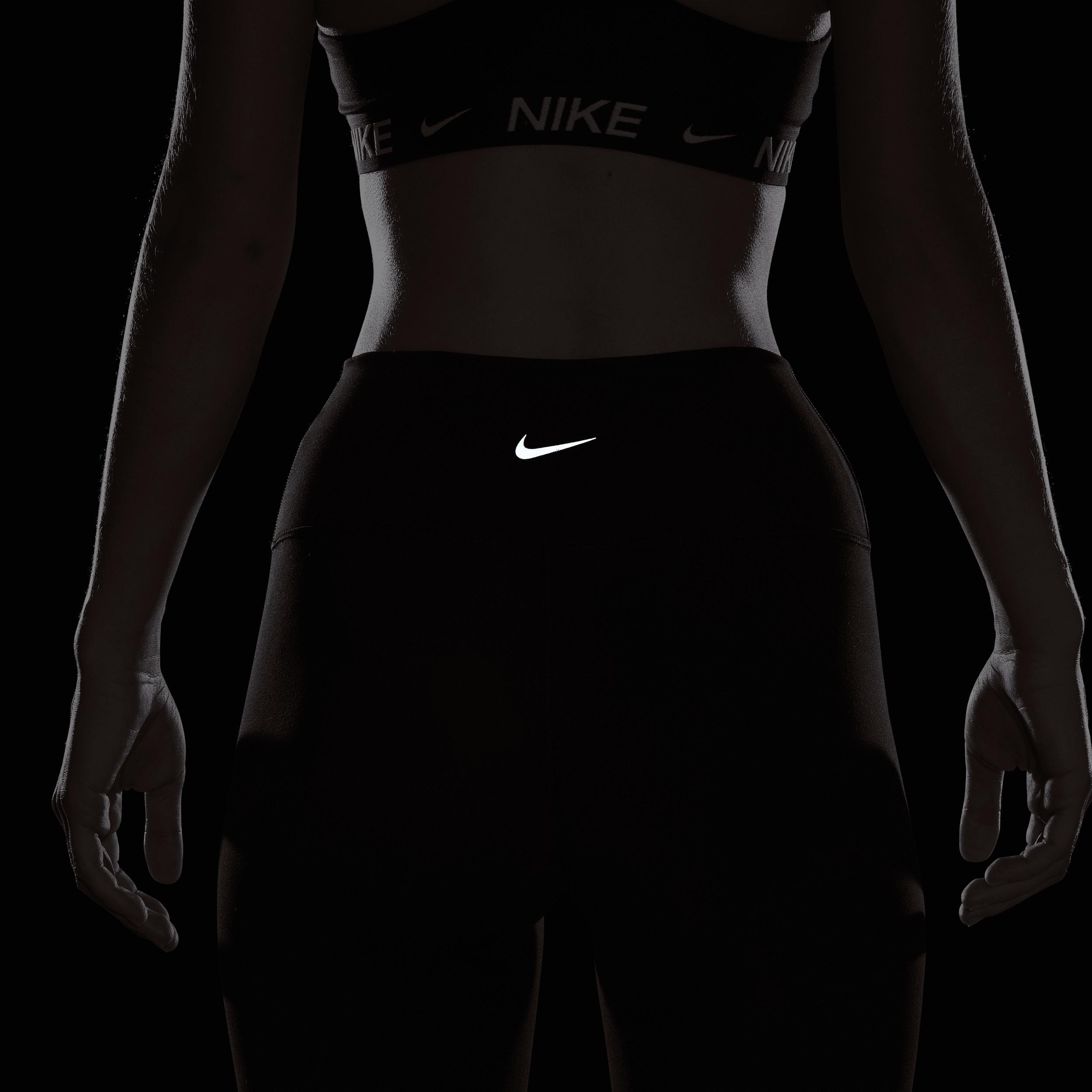 Nike Womens One Dri-FIT High-Waisted Crop Leggings in Black Product Image
