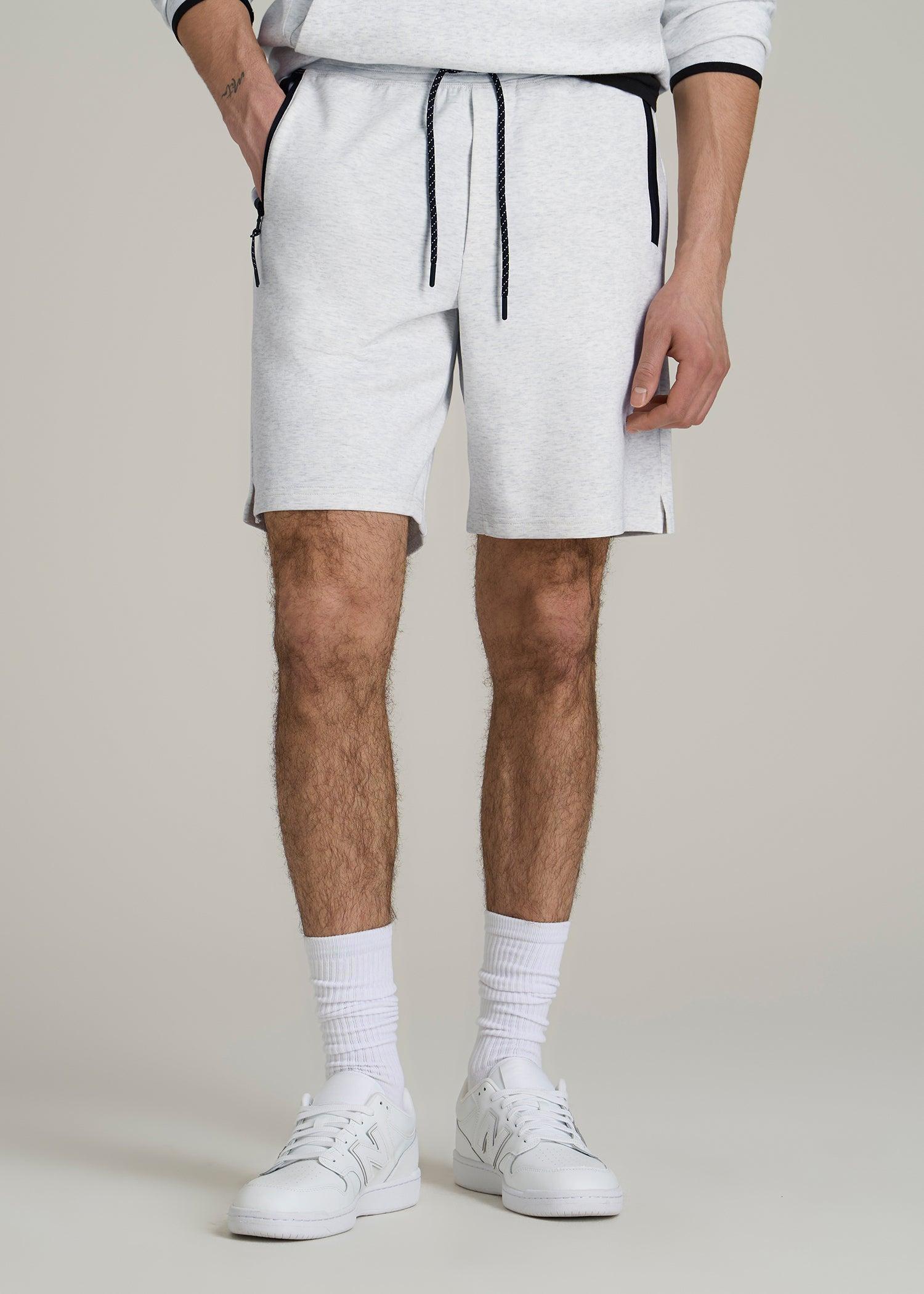 Utility Fleece Shorts for Tall Men in Heather Frost Product Image
