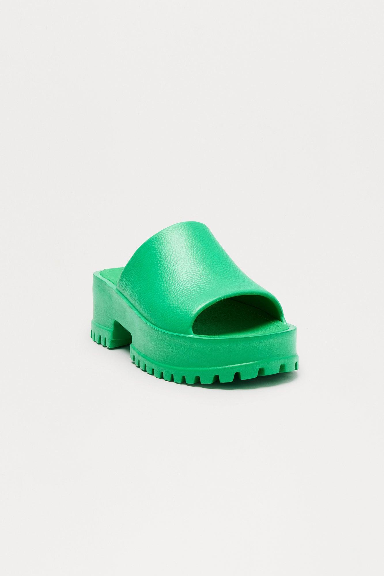 Benson Platform Mules - Green Product Image