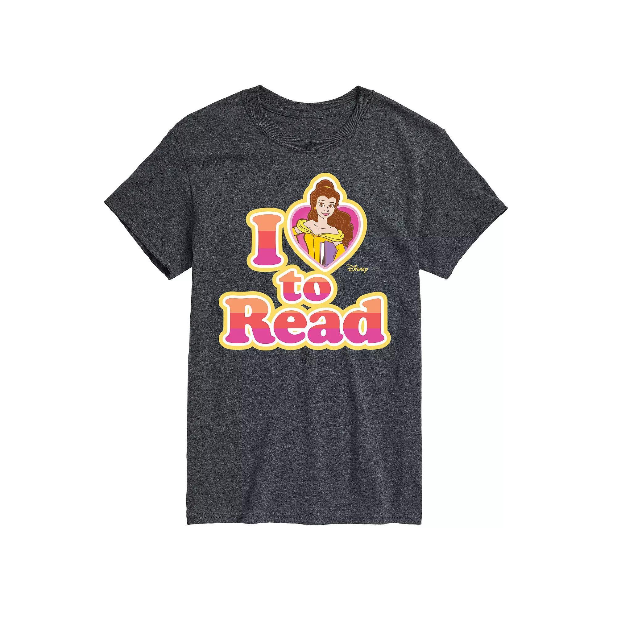 Disney Princess Big & Tall Belle I Love To Read Graphic Tee, Mens Product Image