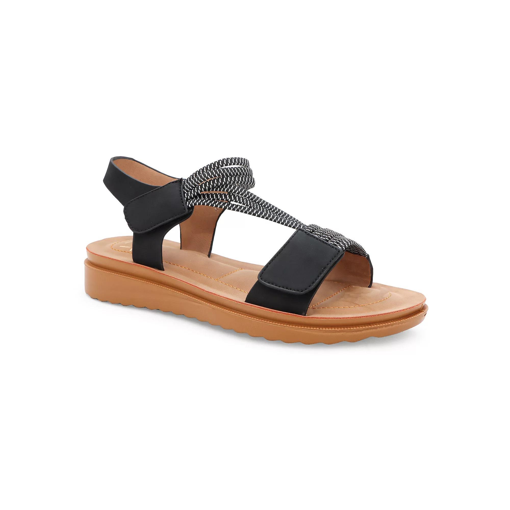 Yoki Women's Bedford Strappy Sandal Dress Shoes, Size: 6.5 Medium, Black Product Image
