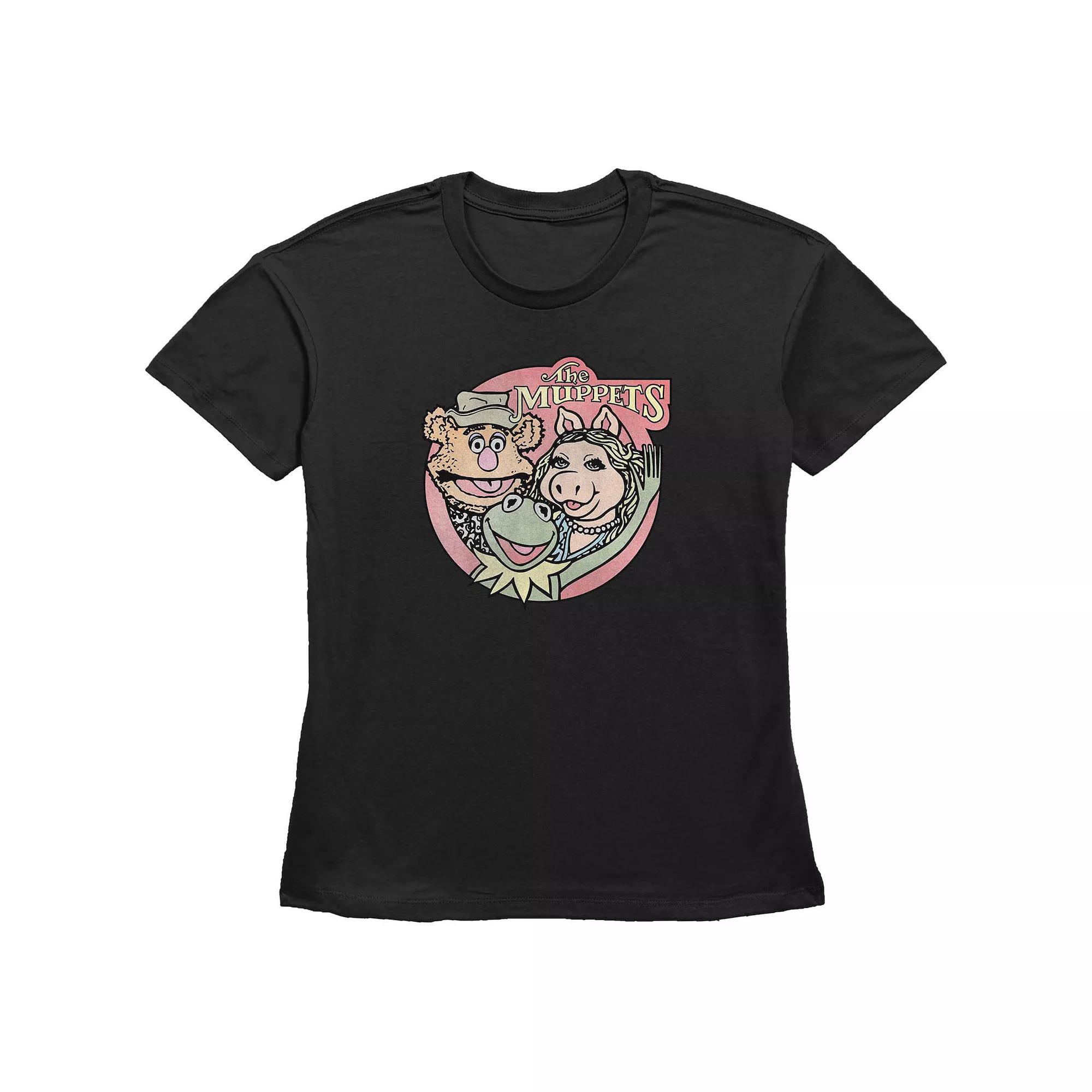 Disney's The Muppets Women's Classic Group Graphic Tee, Size: XL, Black Product Image