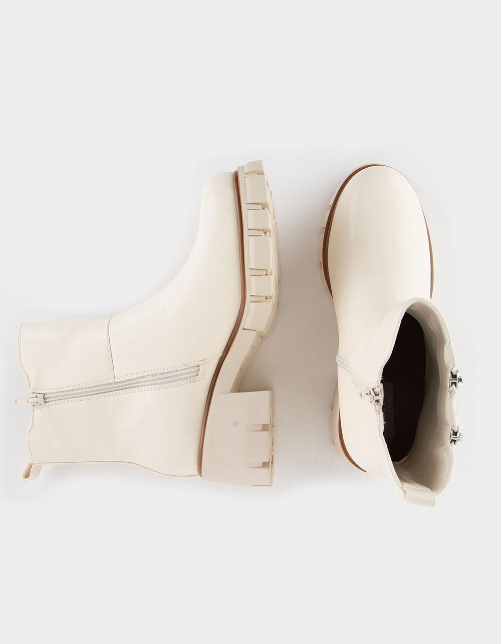 MIA Rohen Double Zip Chelsea Womens Boots - BONE Product Image