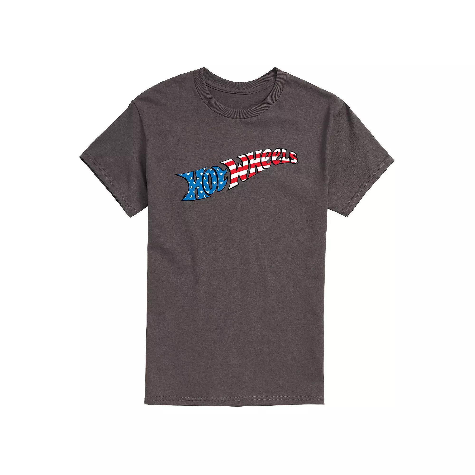 Mens Hot Wheels Flag Tee Grey Product Image