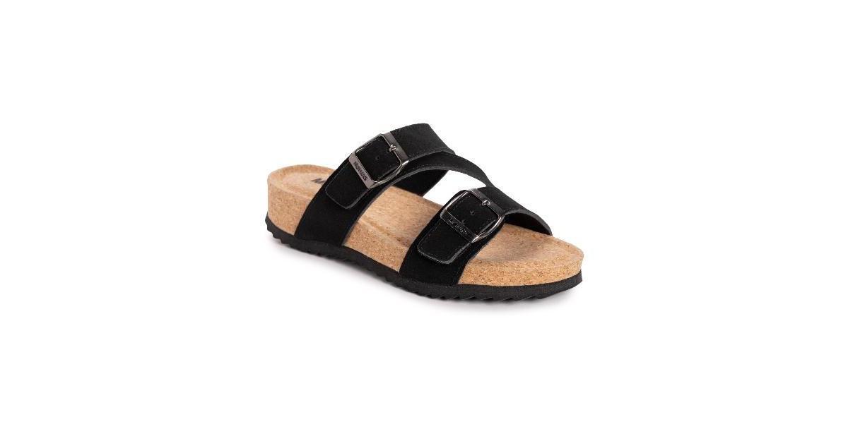 MUK LUKS Poppy Women's Suede Slide Sandals, Size: 11, Blue Product Image