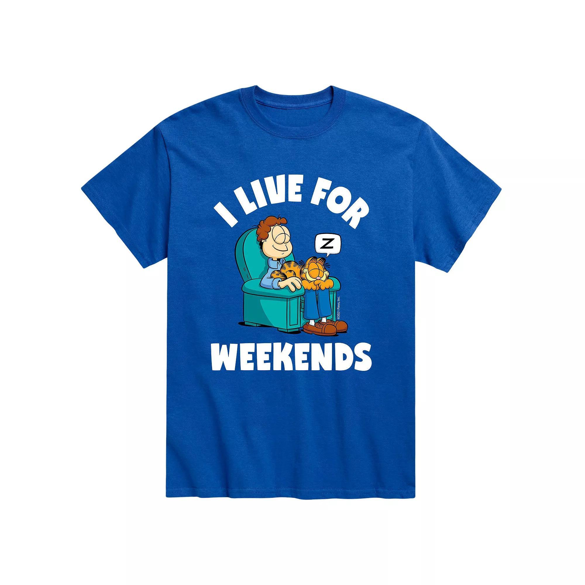 Mens Garfield Live For Weekends Tee Product Image