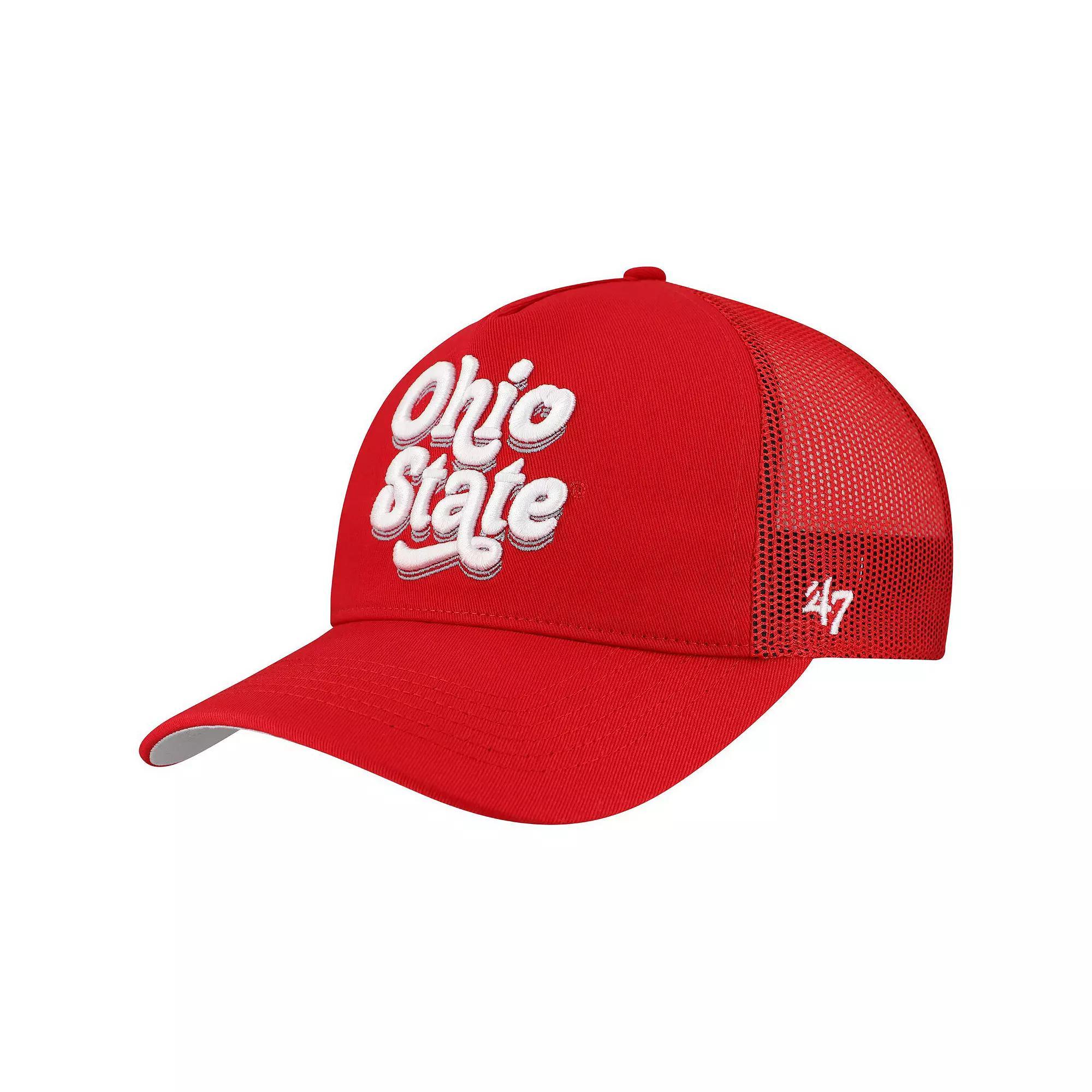 Women's '47 Scarlet Ohio State Buckeyes Biloxi Hitch Adjustable Hat, Red Product Image