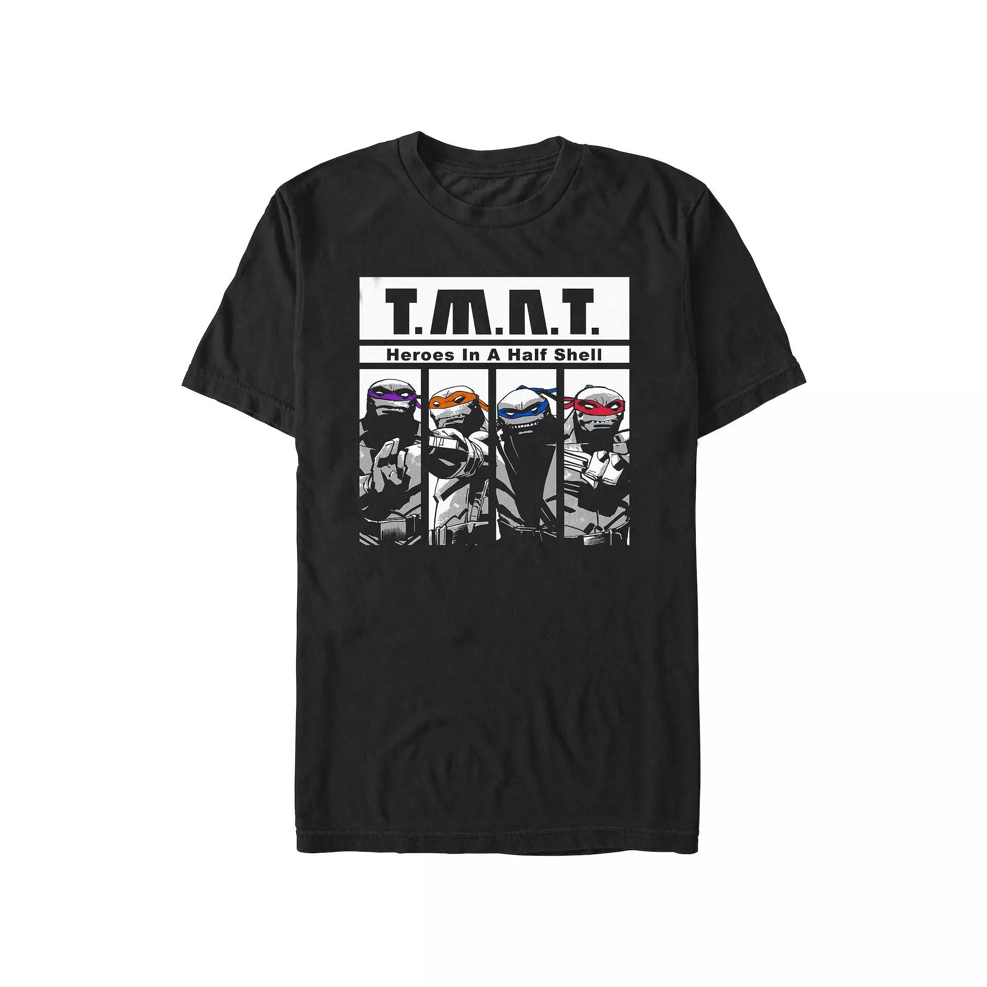 Mens Teenage Mutant Ninja Turtles Heroes In A Half Shell Poster Graphic Tee Product Image