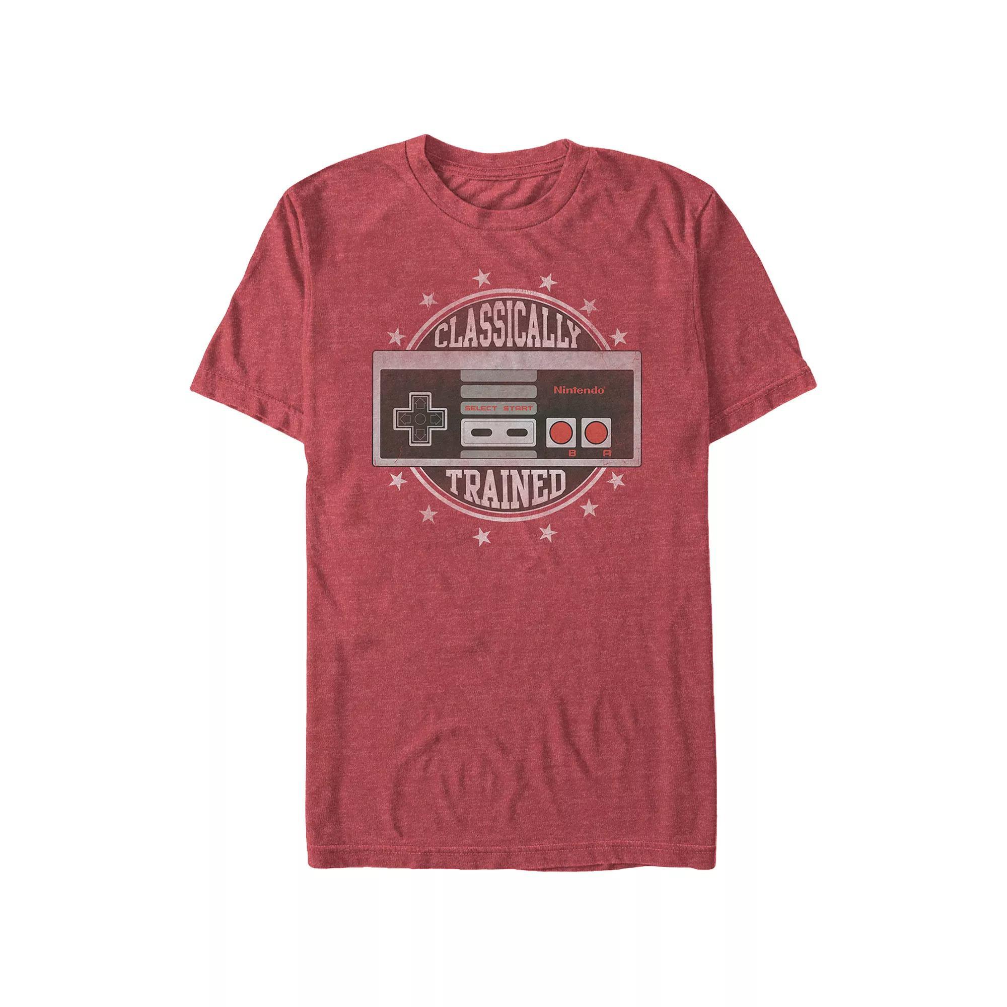 Big & Tall Nintendo Classically Trained Graphic Tee, Men's, Size: Large Tall, Red Grey Product Image
