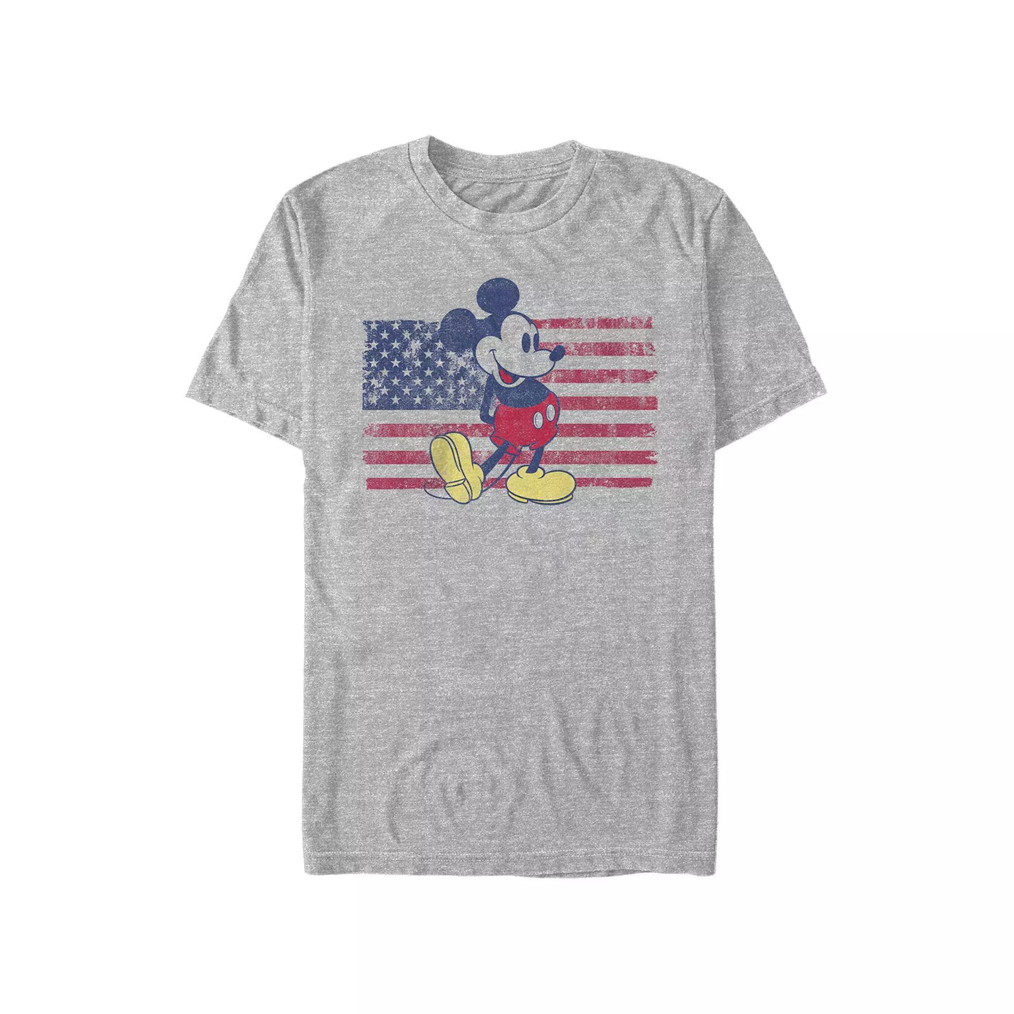 Disney's Mickey Mouse Men's USA Flag Graphic Tee, Size: Medium, Natural Product Image