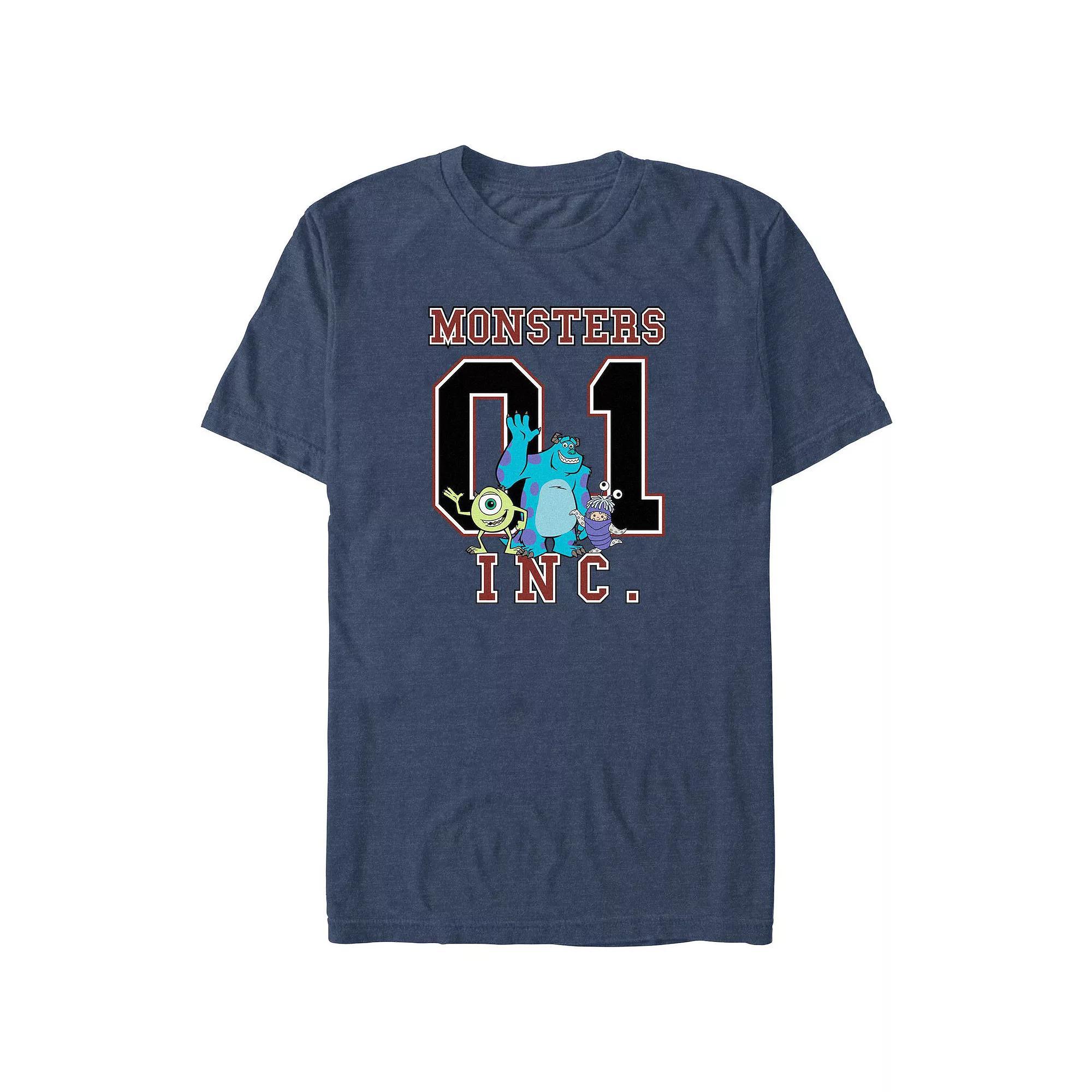 Disney / Pixar's Monsters Inc 01 Big & Tall Graphic Tee, Men's, Size: Large Tall, Navy Grey Product Image