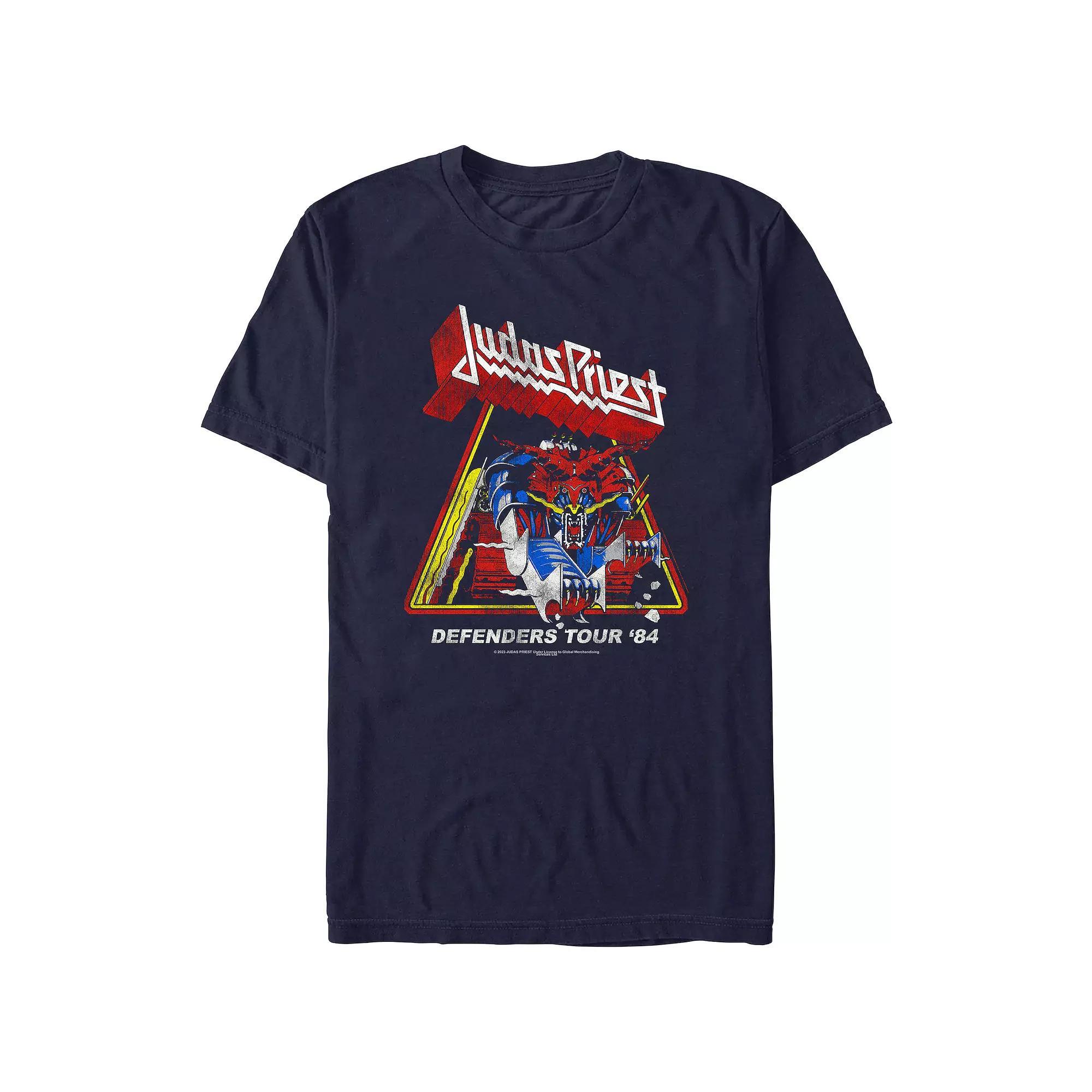 Men's Judas Priest Defenders Tour 84 Graphic Tee, Size: Large, Black Product Image