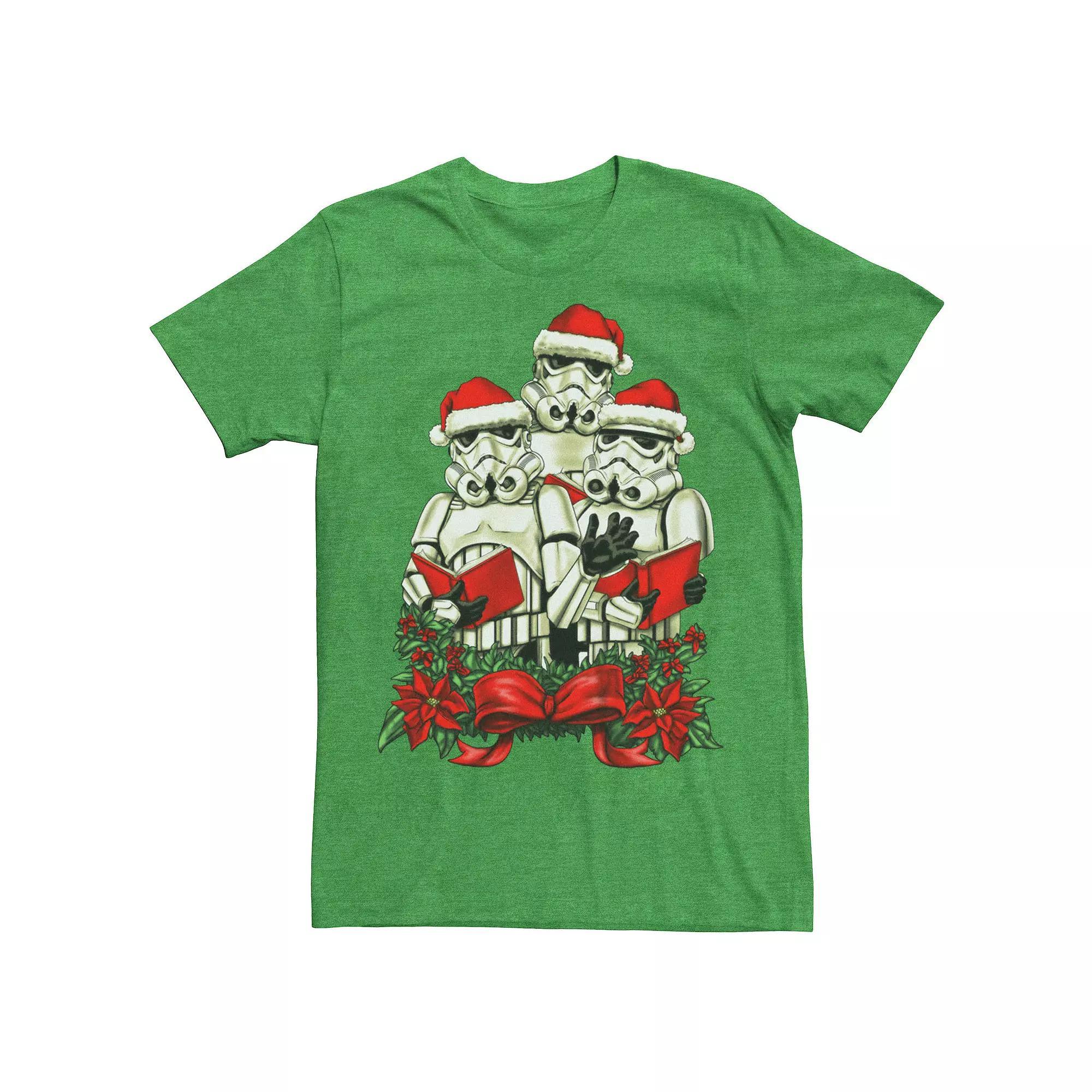 Men's Star Wars Storm Troopers Christmas Carolers Graphic Tee, Size: Medium, Kelly Grey Product Image