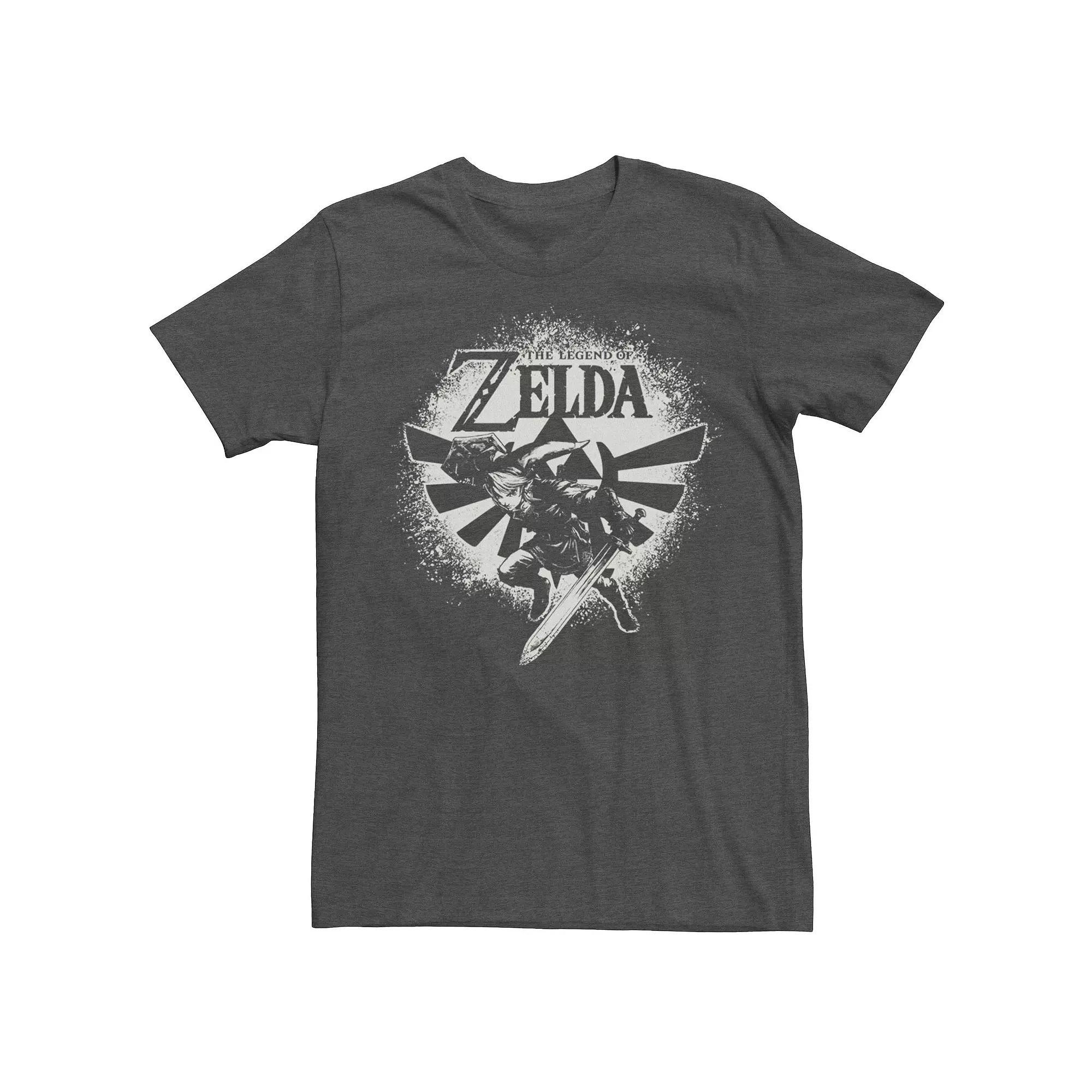 Mens Nintendo Zelda Link Wingcrest Spray Paint Tee Grey Heather Product Image