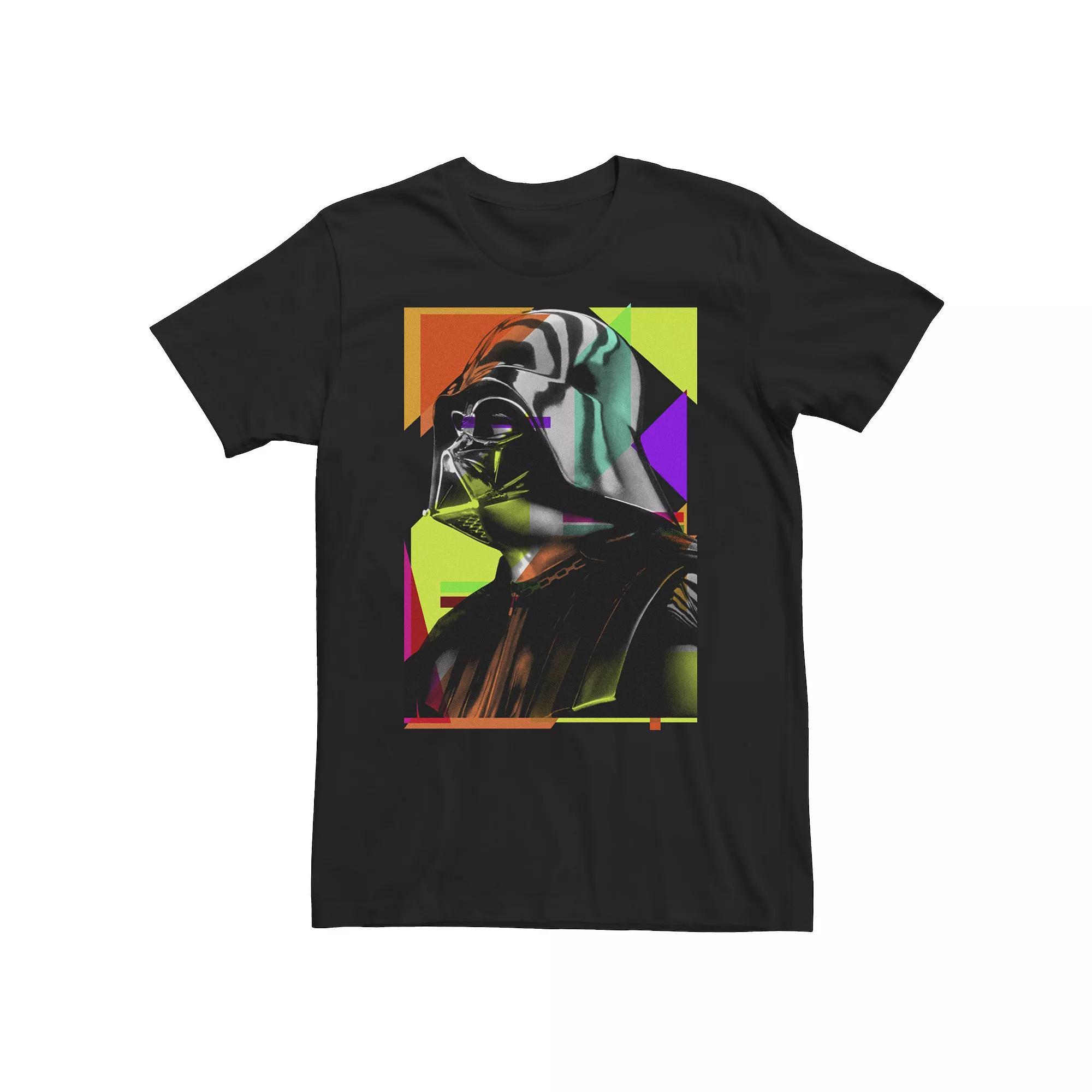 Big & Tall Star Wars Vader Geometric Hard Colors Tee, Men's, Size: 3XL Tall, Black Product Image