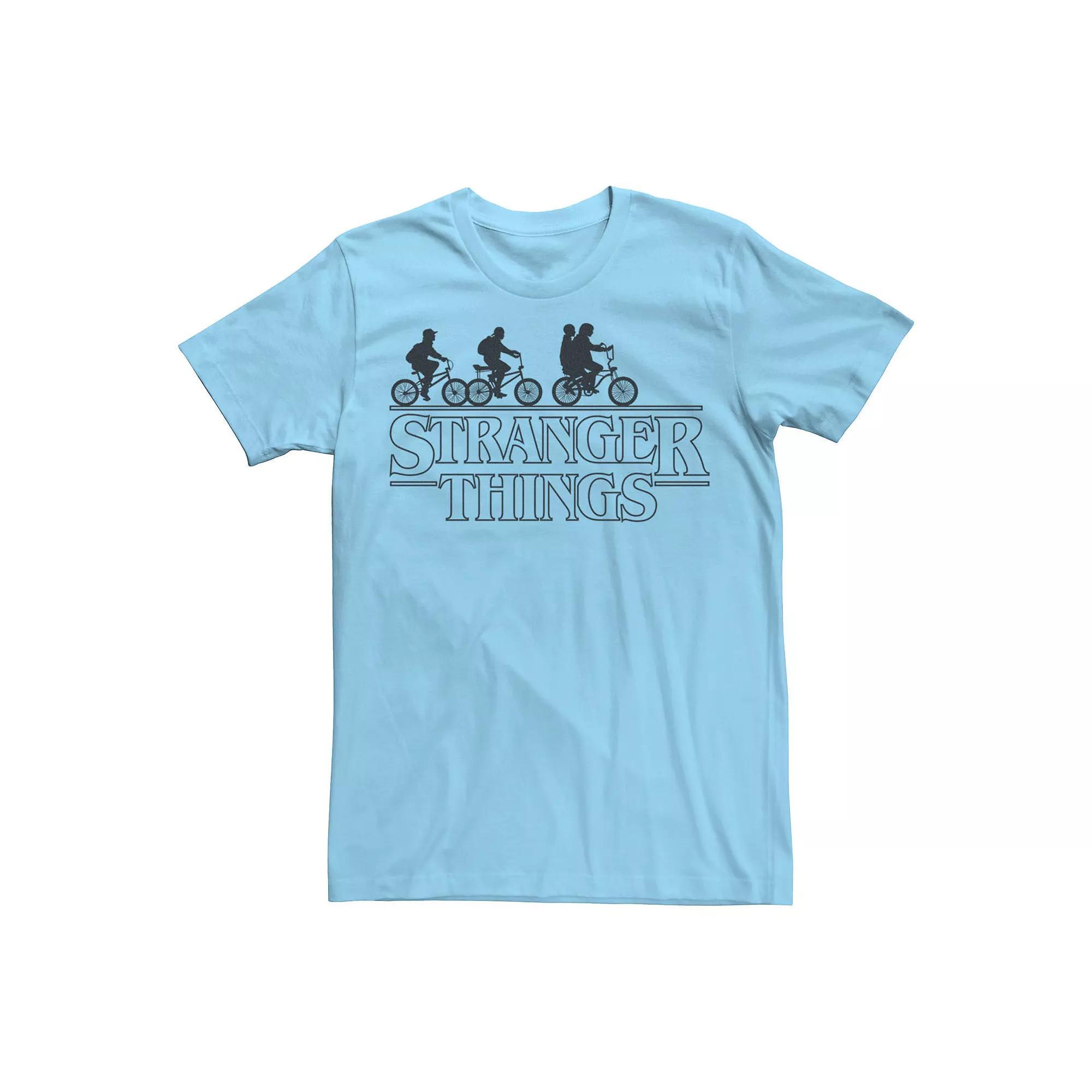 Men's Stranger Things Bike Ride Logo Graphic Tee, Size: XXL, Light Blue Product Image