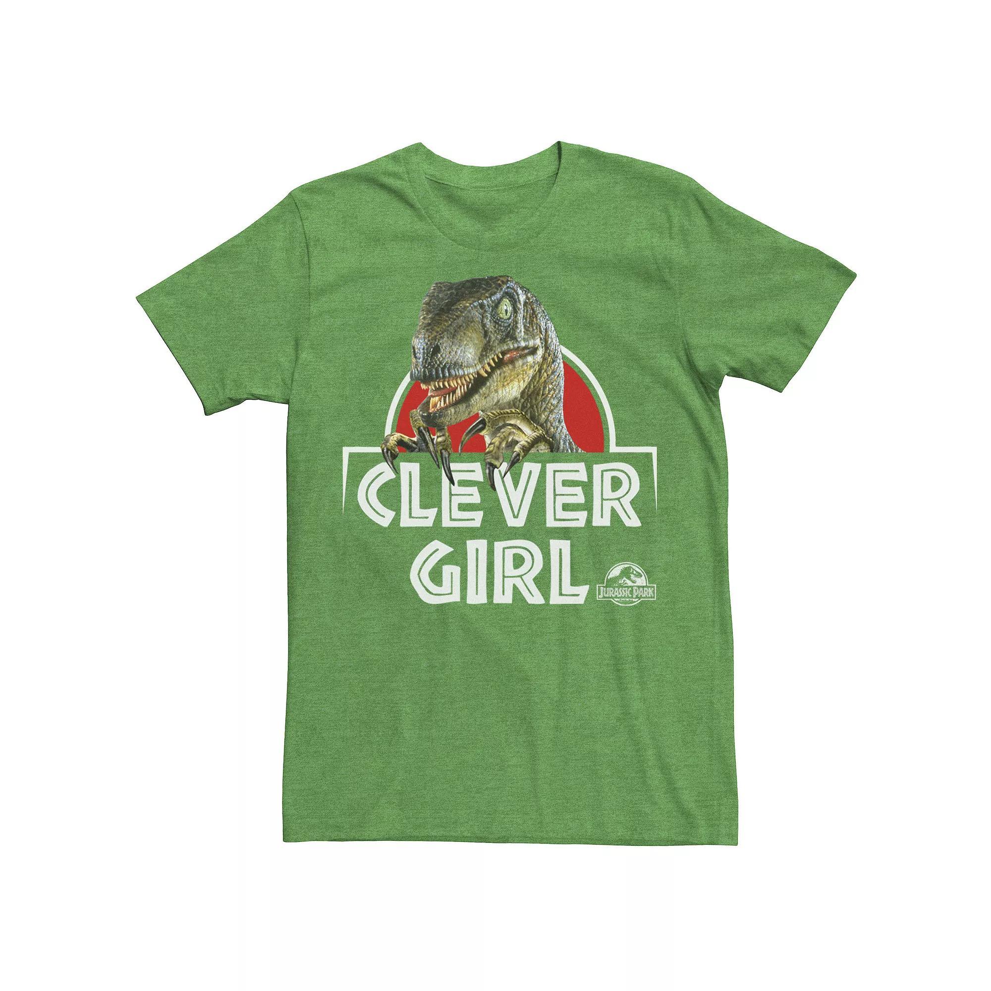 Mens Jurassic Park Velociraptor Real Clever Tee Product Image