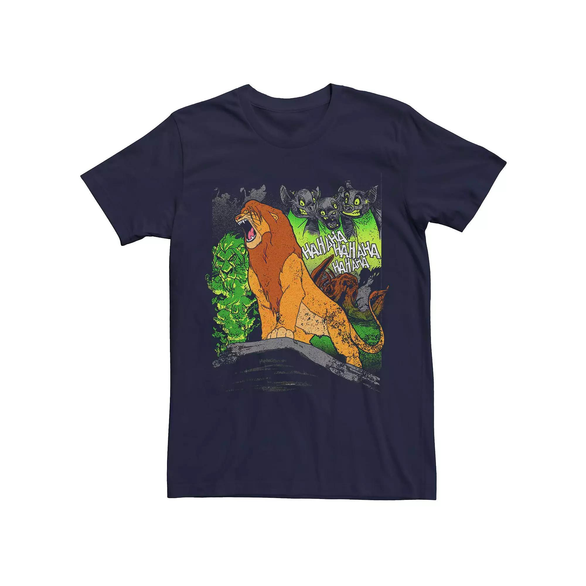 Disneys The Lion King Simba Mens Roar Distressed Tee Blue Product Image