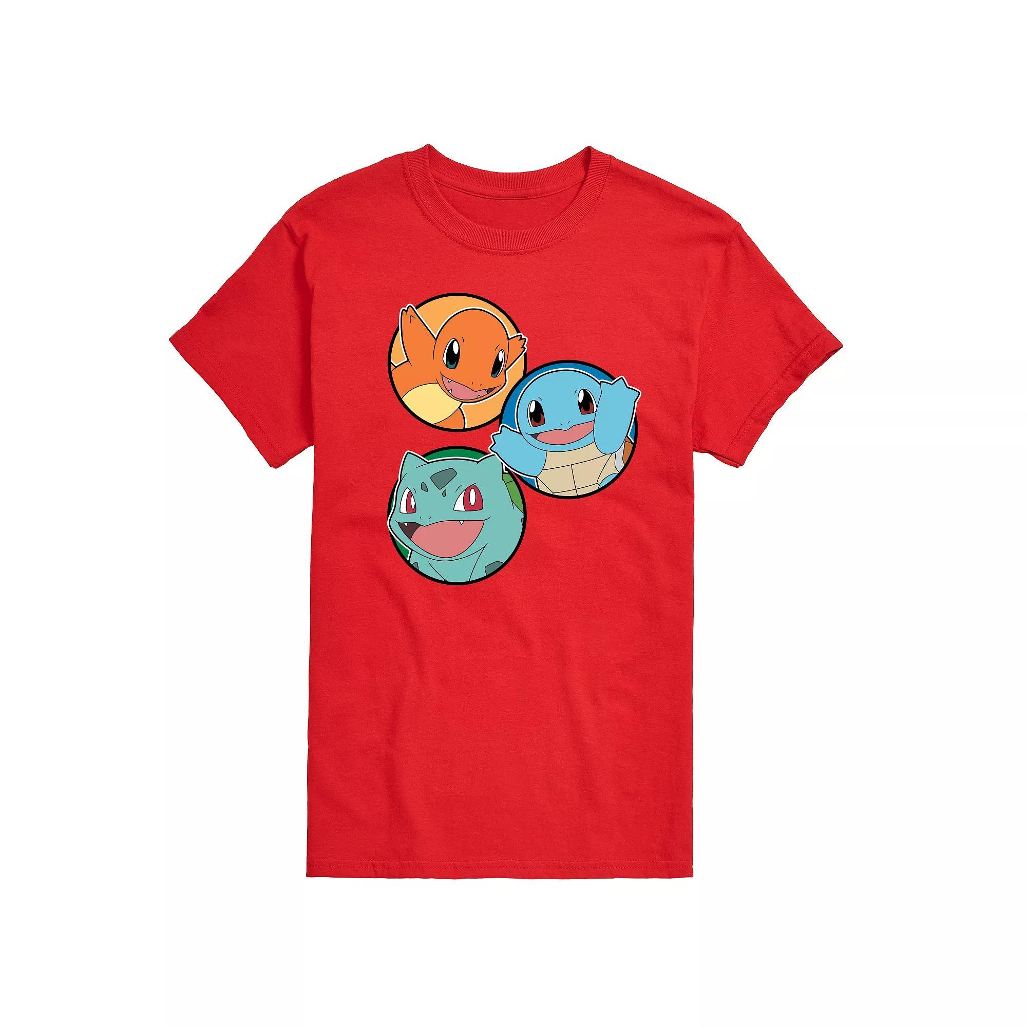 Mens Pokemon Squirtle Bulbasaur Charmander Graphic Tee Product Image