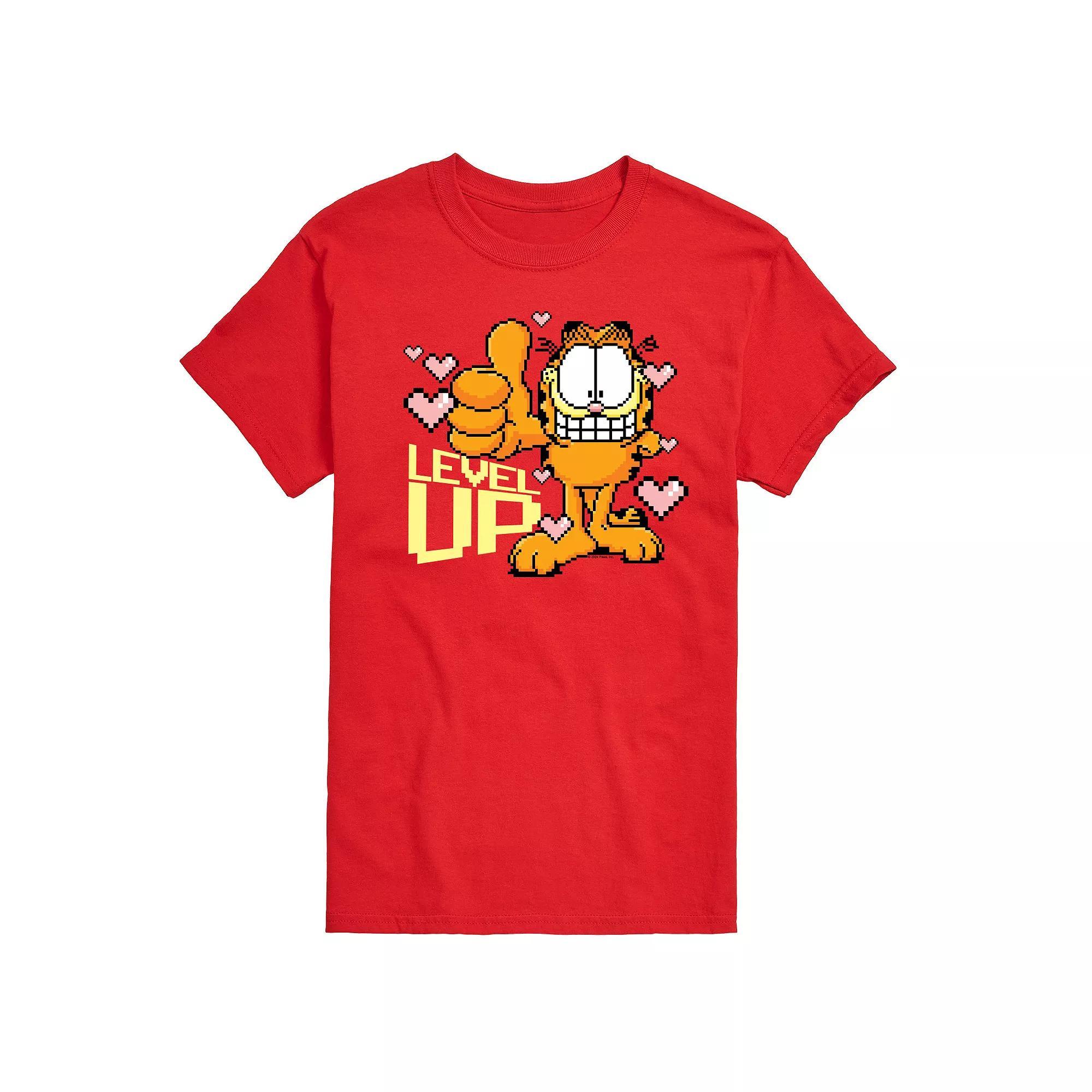 Mens Garfield Level Up Your Life Graphic Tee Product Image