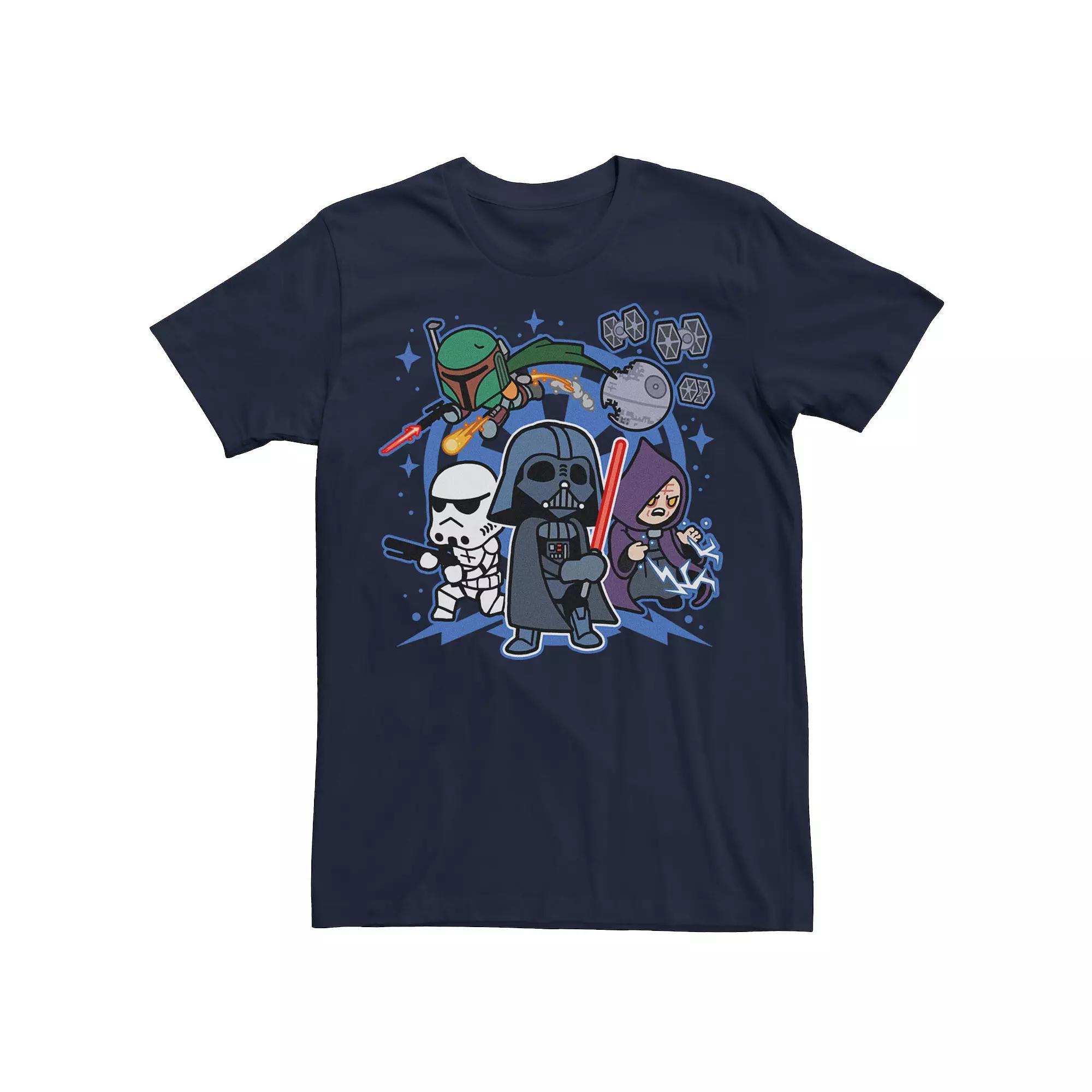 Men's Star Wars Vader Kawaii Chibi Team Empire Tee, Size: Small, Blue Product Image