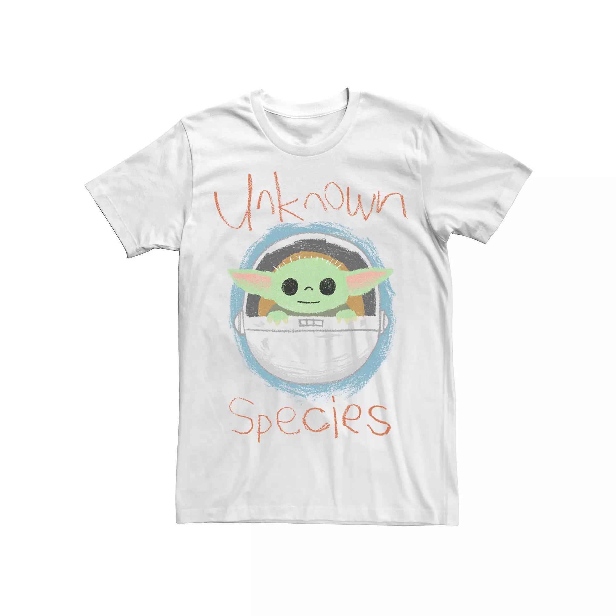 Men's Star Wars The Mandalorian The Child Unknown Species Sketch Tee, Size: Small, White Product Image