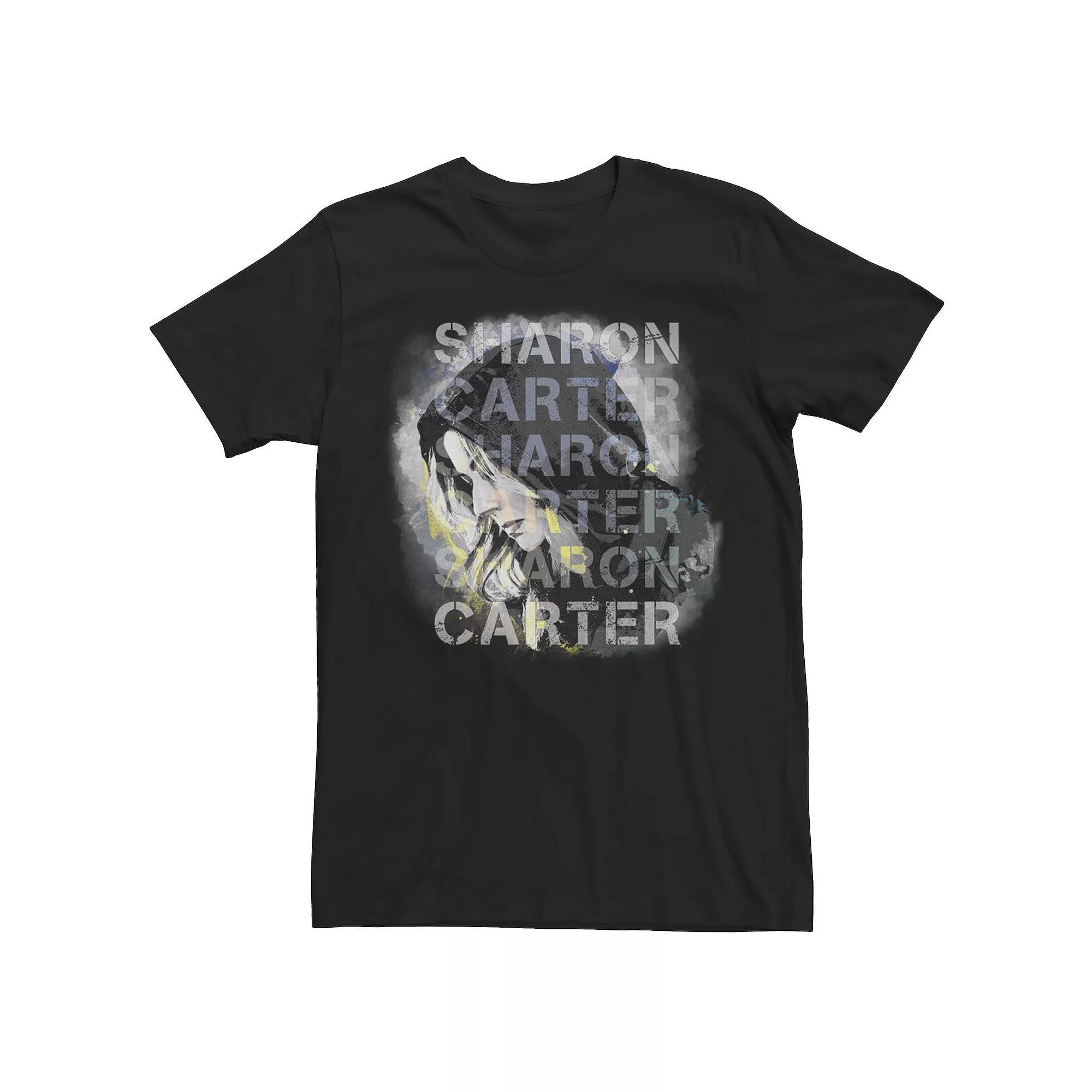 Men's Marvel The Falcon And The Winter Soldier Sharon Carter Text Tee, Size: Large, Black Product Image