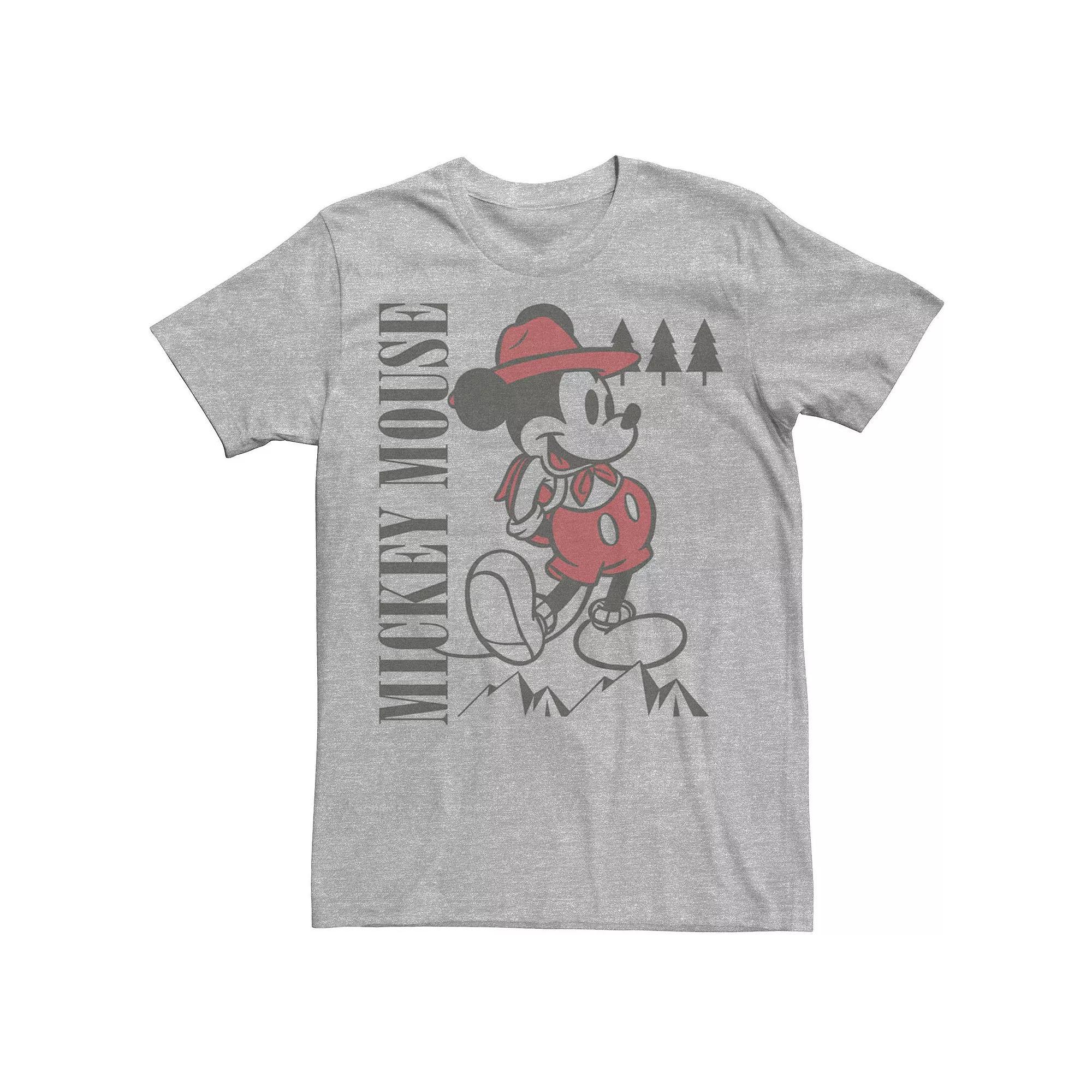 Disney's Mickey Mouse Camping Time Men's Tee, Size: XL, Athletic Grey Product Image