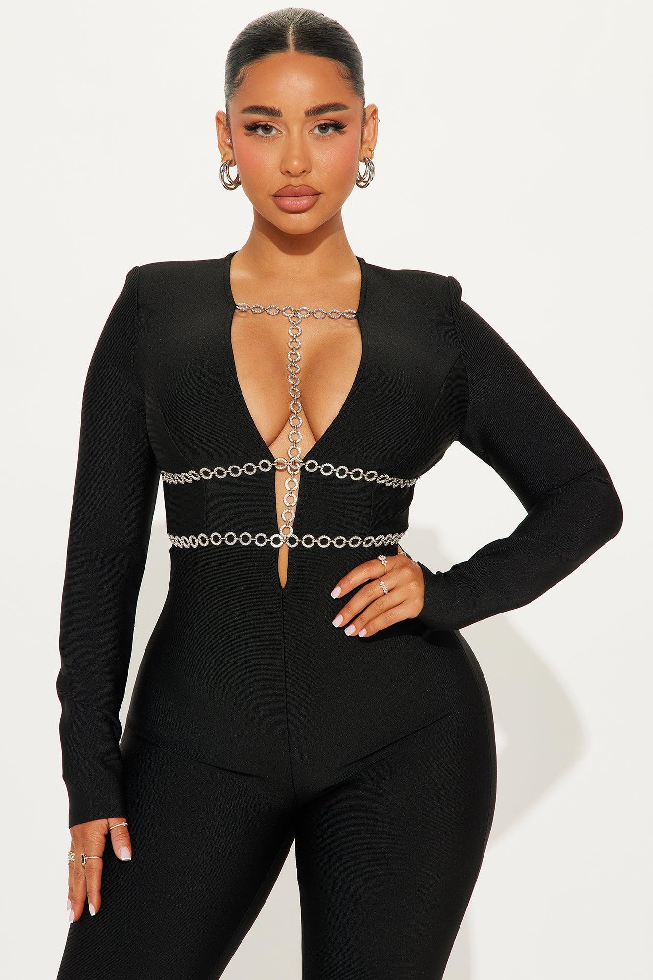 Kaia Bandage Jumpsuit - Black Product Image