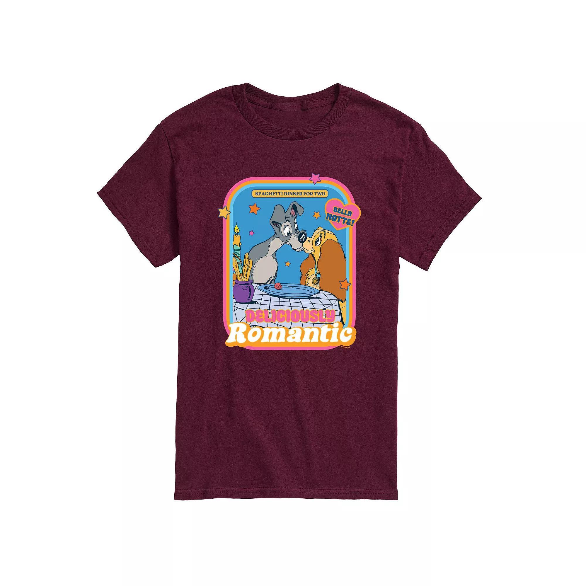 Disneys Lady and the Tramp Big & Tall Romantic Graphic Tee, Mens Product Image
