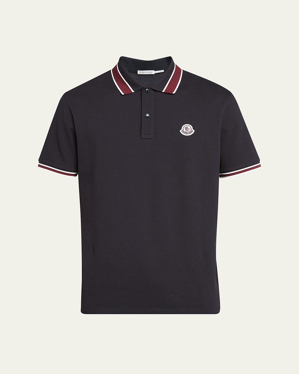 Mens Pique Stripe Polo Shirt Product Image