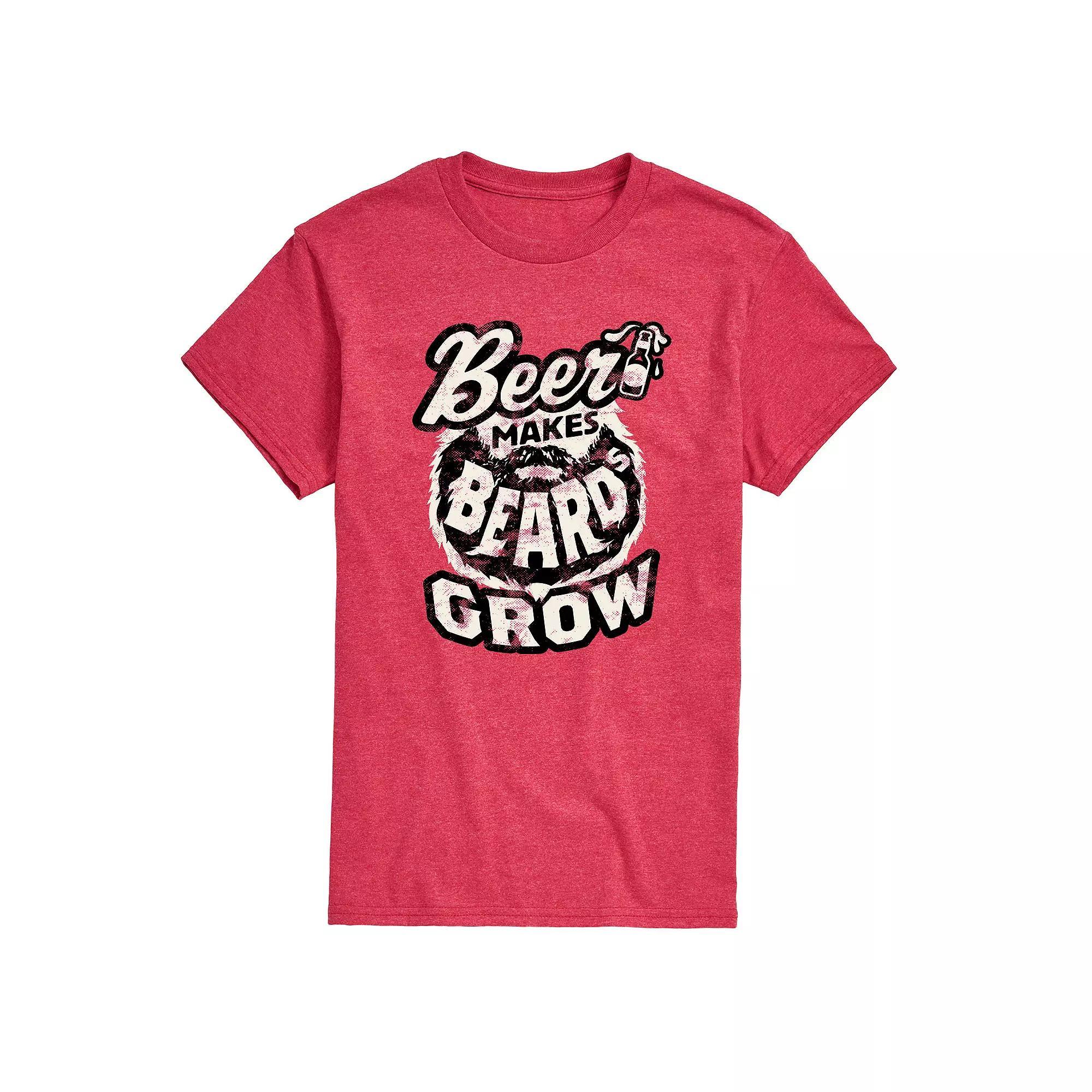 Mens Beer Makes Beards Grow Tee Product Image