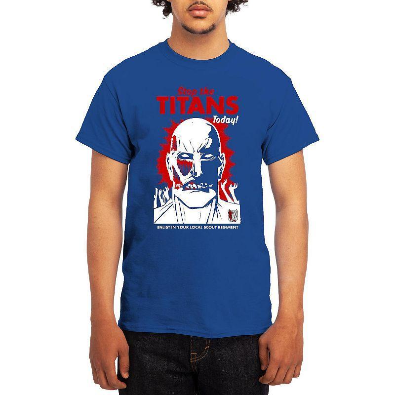 Men's Attack on Titan Titan Versus Armin Tee, Boy's, Size: XL, Blue Product Image