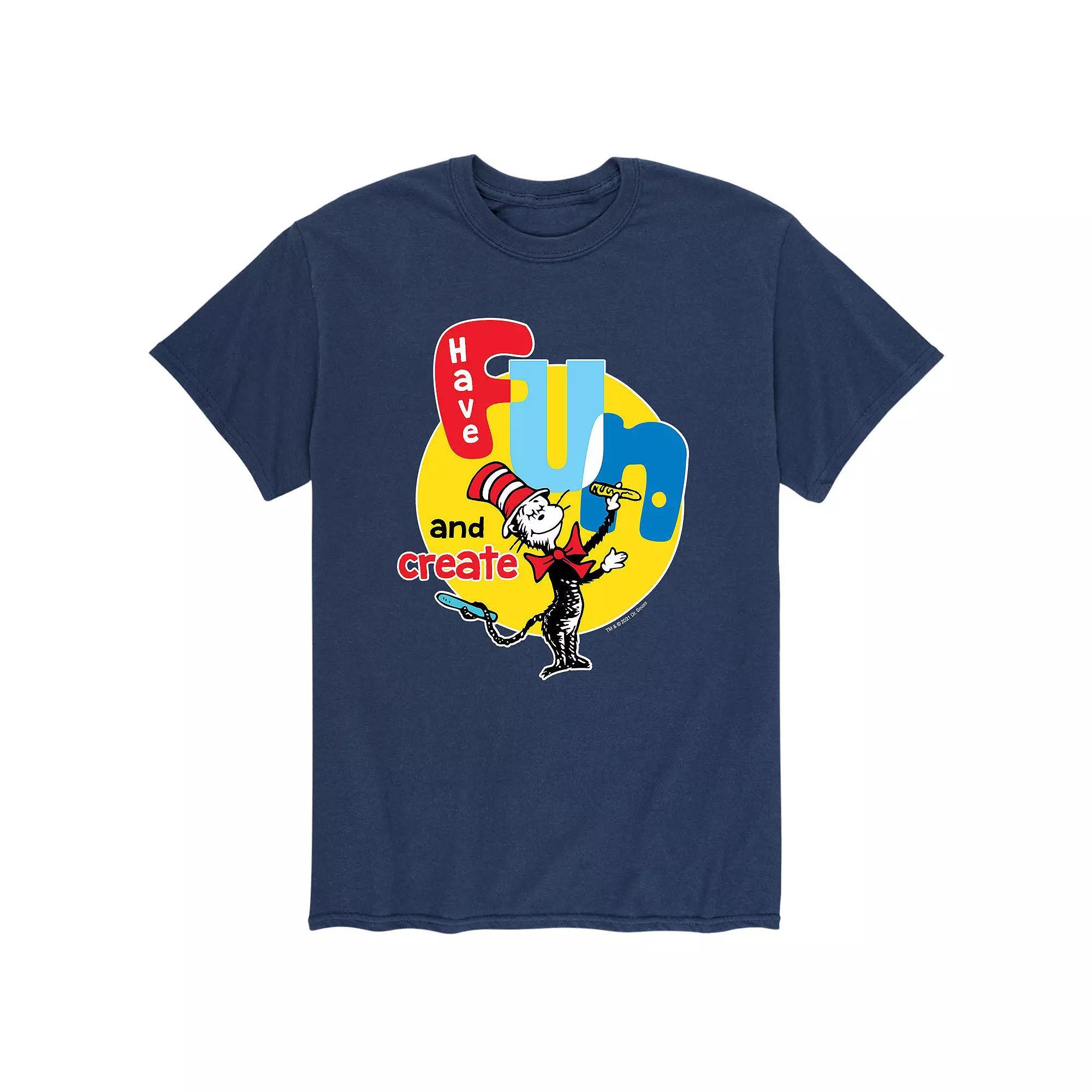 Big & Tall Dr Seuss Have Fun Create, Mens Grey Product Image