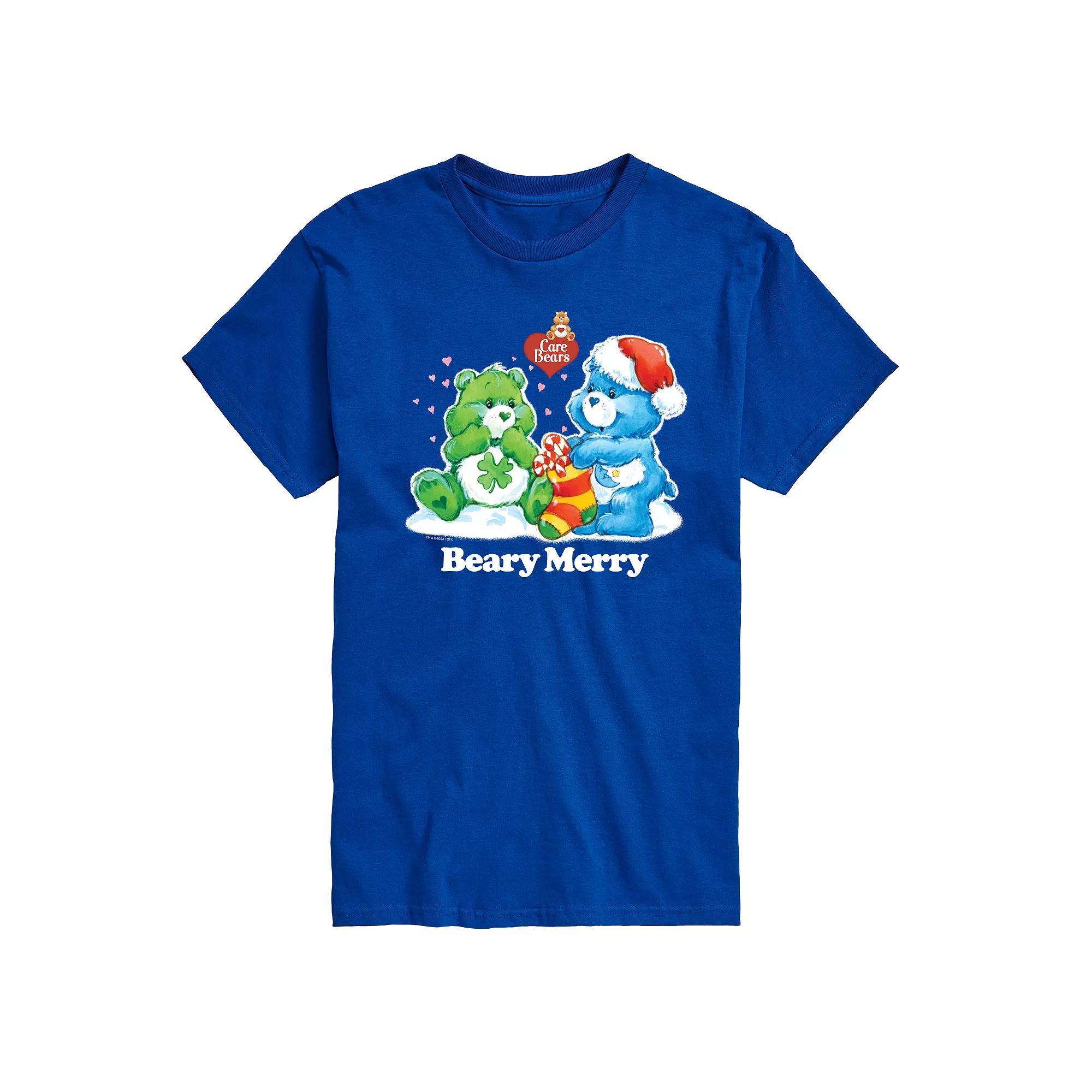 Big & Tall Care Bears Beary Merry Graphic Tee, Mens Product Image