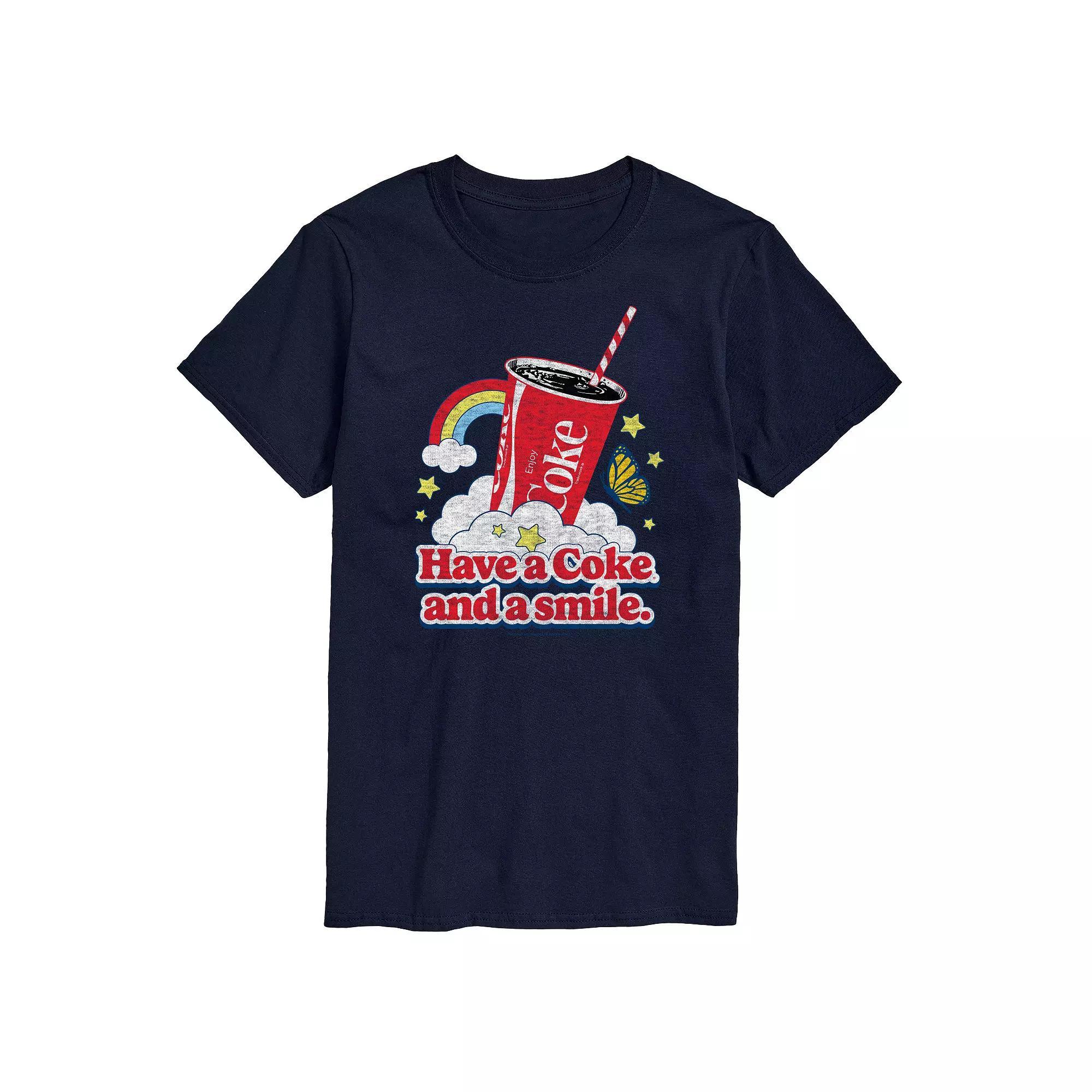 Mens Coca-Cola Have A Coke And A Smile Graphic Tee Blue Product Image
