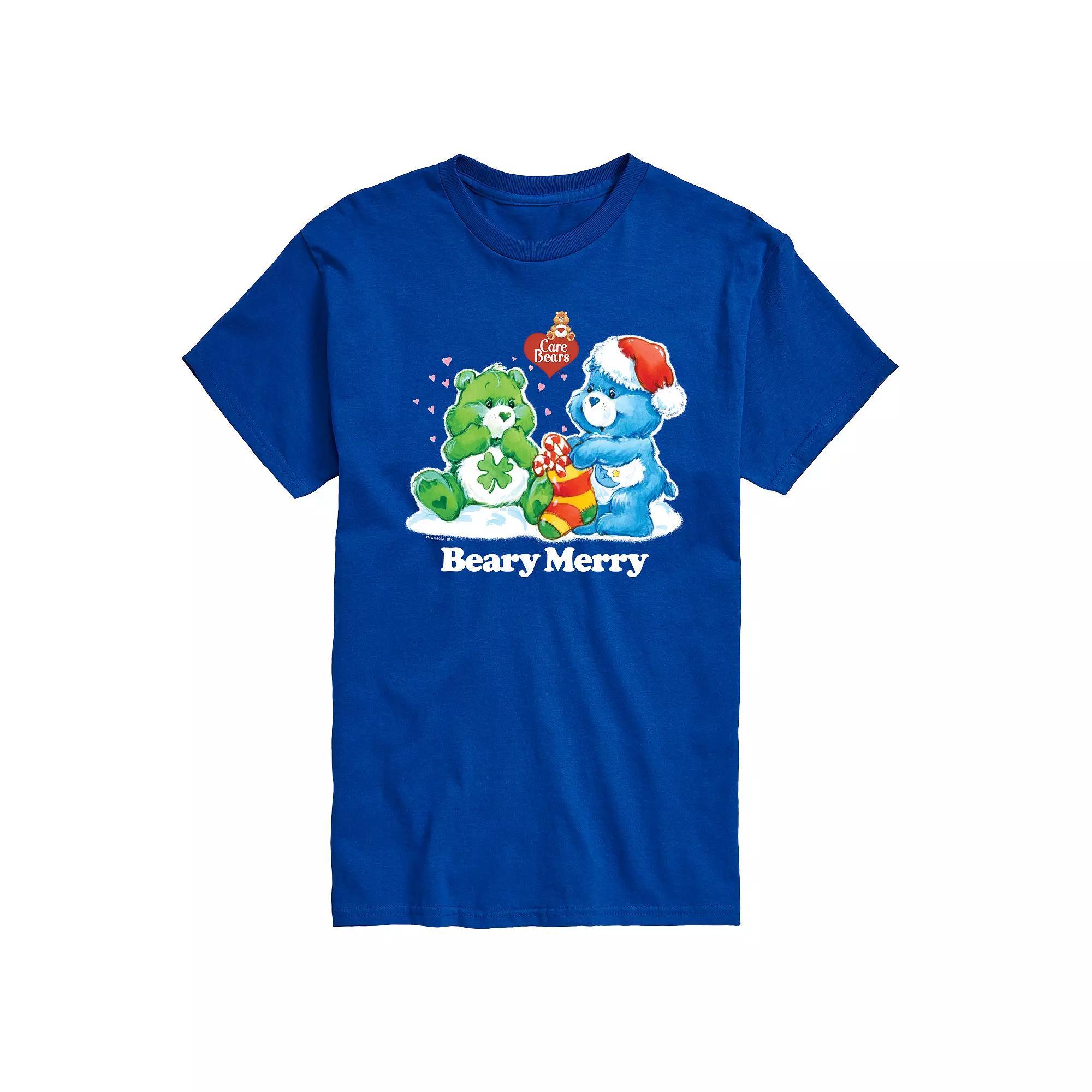 Big & Tall Care Bears Beary Merry Graphic Tee, Mens Product Image