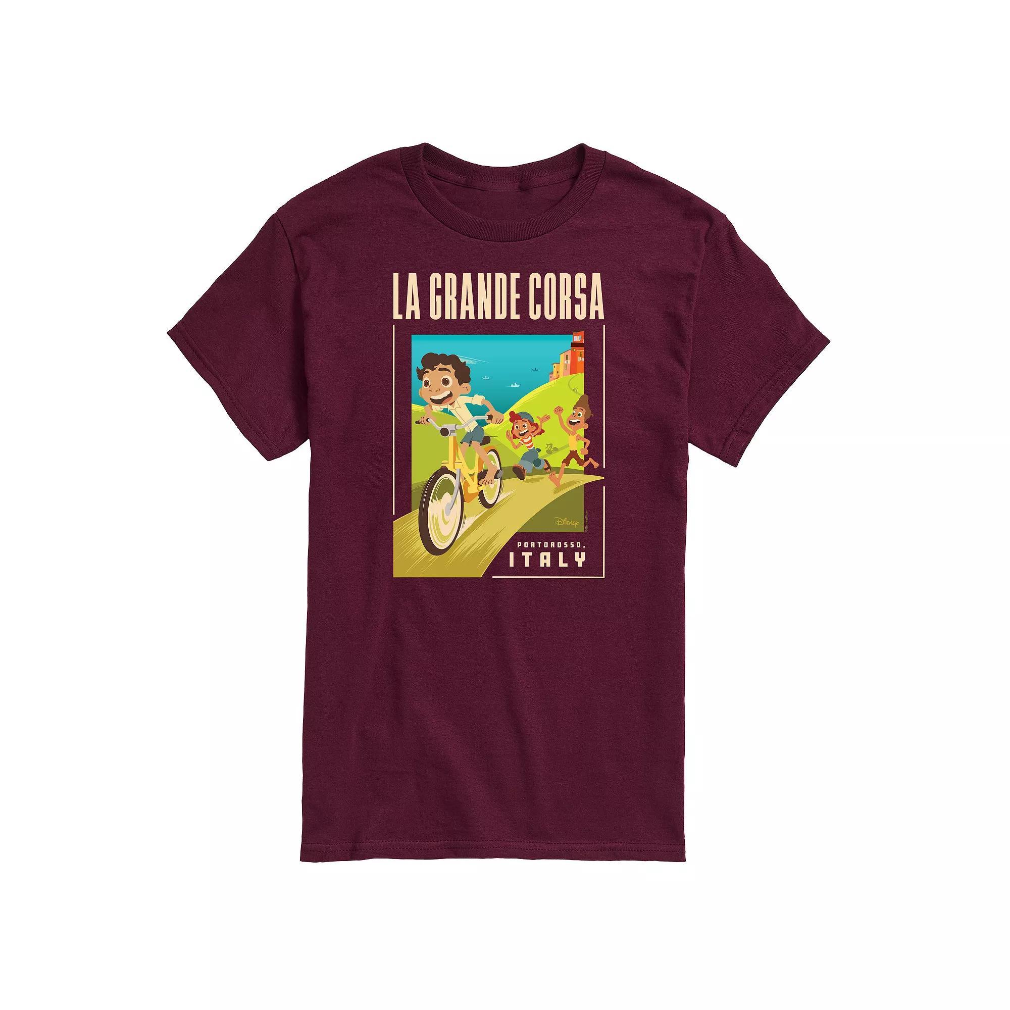 Disneys Luca Mens La Grande Postcard Graphic Tee Product Image