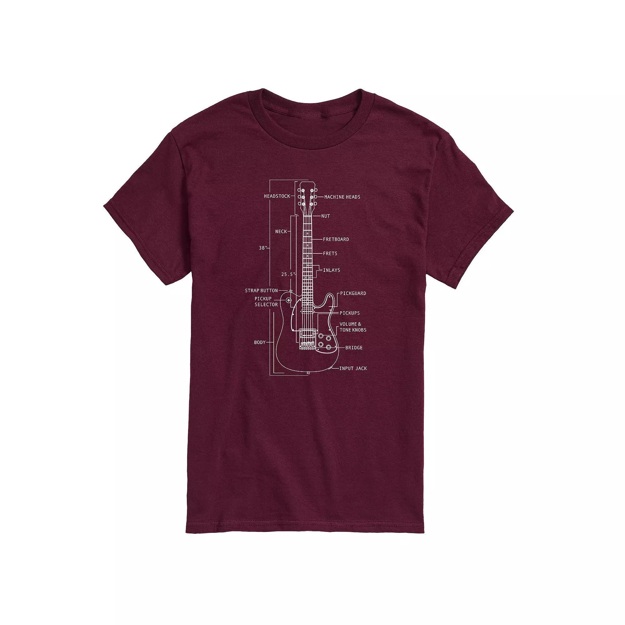 Mens Guitar Diagram Tee Product Image