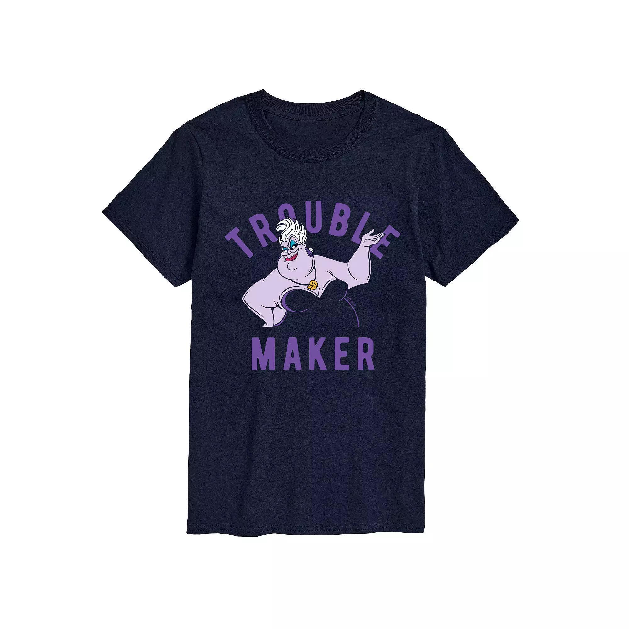 Disneys Villians Big & Tall Trouble Maker Graphic Tee, Mens Blue Product Image