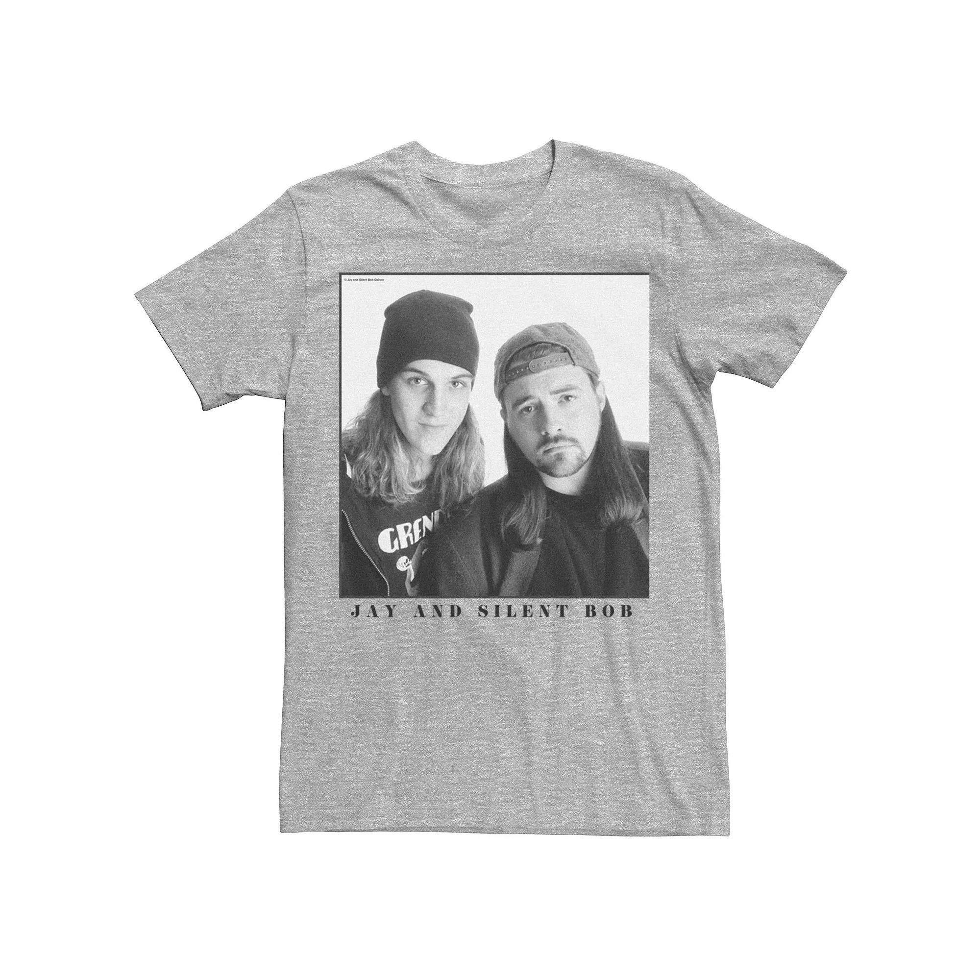 Men's Jay And Silent Bob Portrait Tee, Size: XXL, Athletic Grey Product Image