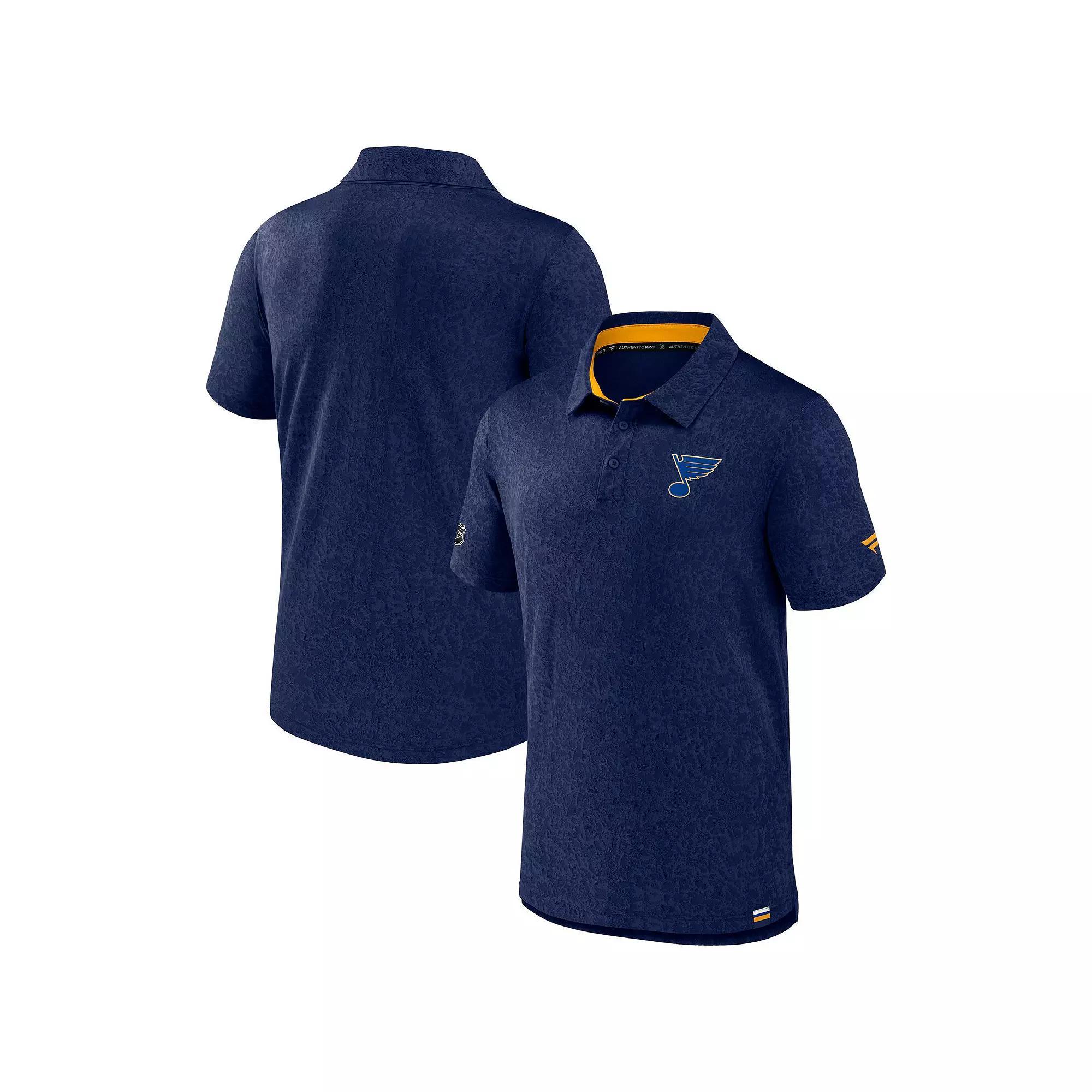 Men's Fanatics Branded  Deep Sea Blue Seattle Kraken Authentic Pro Jacquard Polo, Size: Medium, Krk Blue Product Image