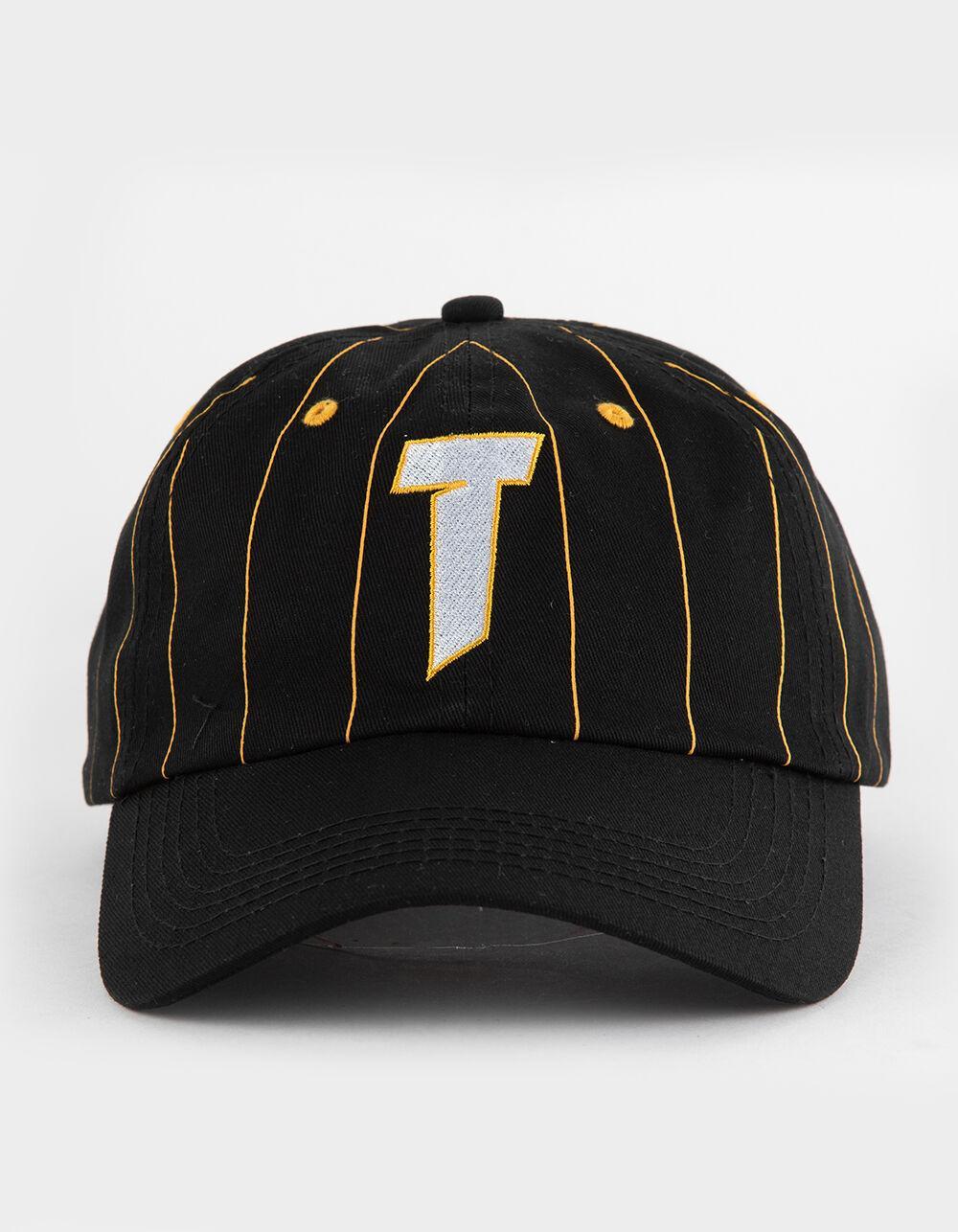 THRASHER Pinstripe T Snapback Hat - BLACK COMBO Product Image