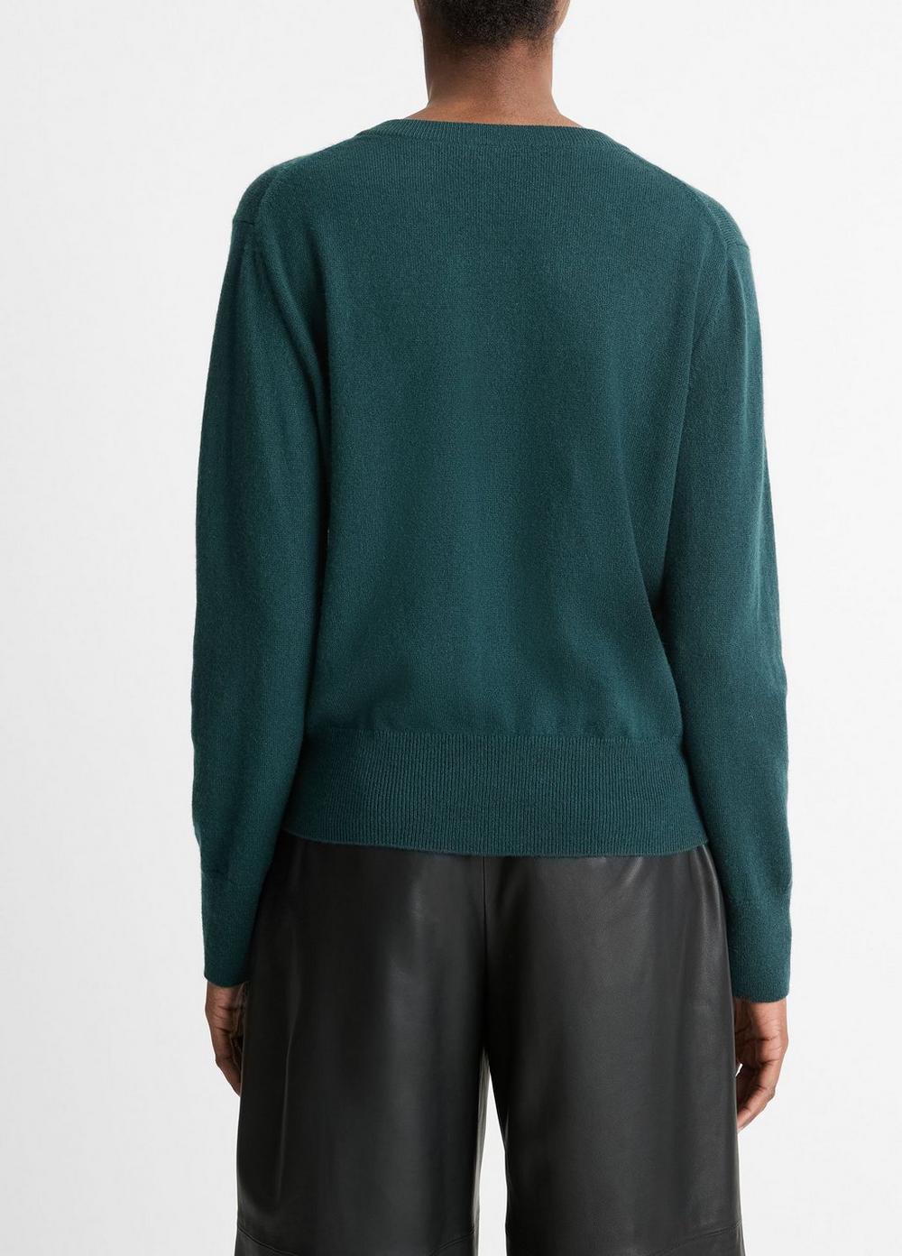 Womens Cashmere Casual V-Neck Sweater, Almond, Size XL Vince Product Image