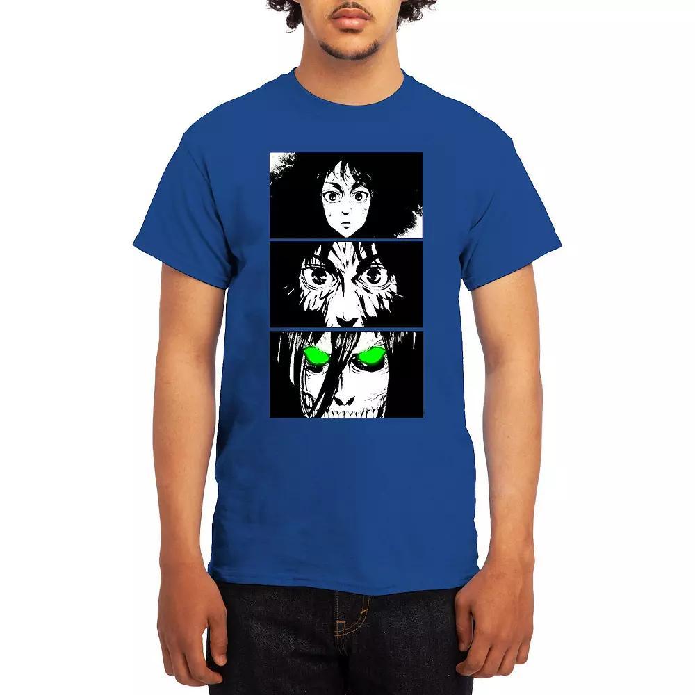 Men's Attack on Titan Alphabet Soup Graphic Tee, Size: Large, Grey Red Product Image