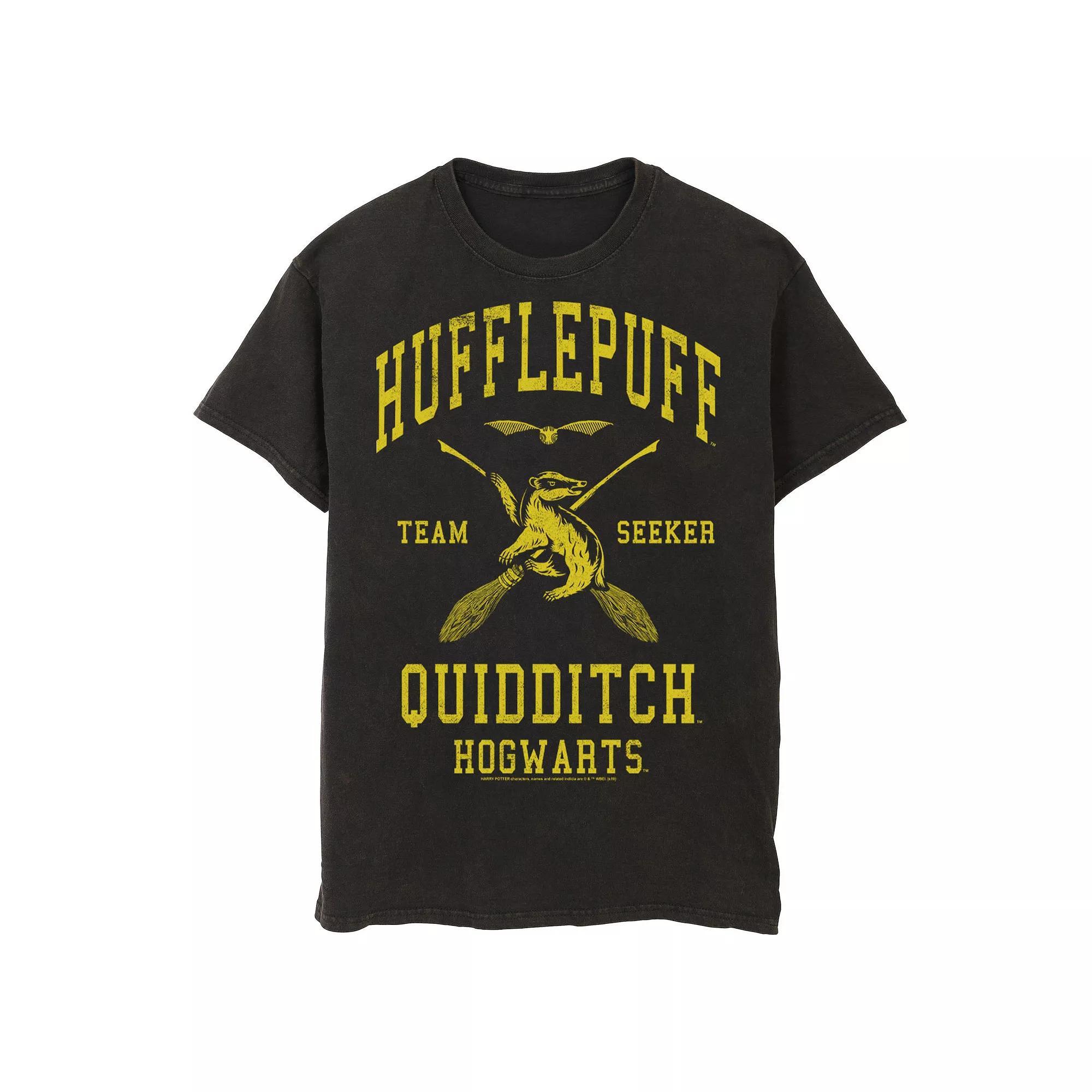 Men's Harry Potter Deathly Hallows 2 Hufflepuff Quidditch Tee, Size: XXL, Black Product Image